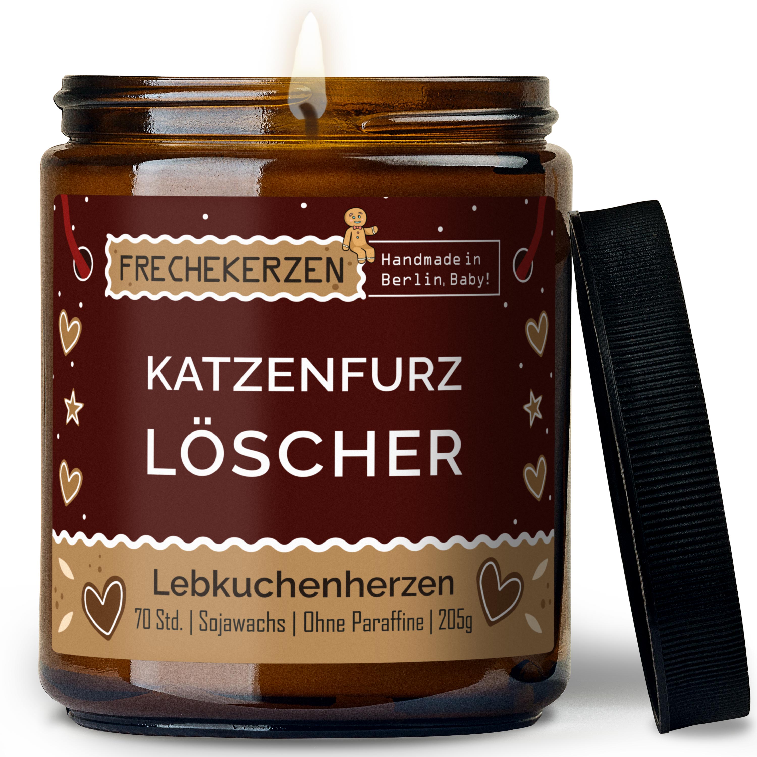 Original Frechekerzen Duftkerze Im Glas Mit Spruch Katzenfurz Löscher Geschenkidee Humor