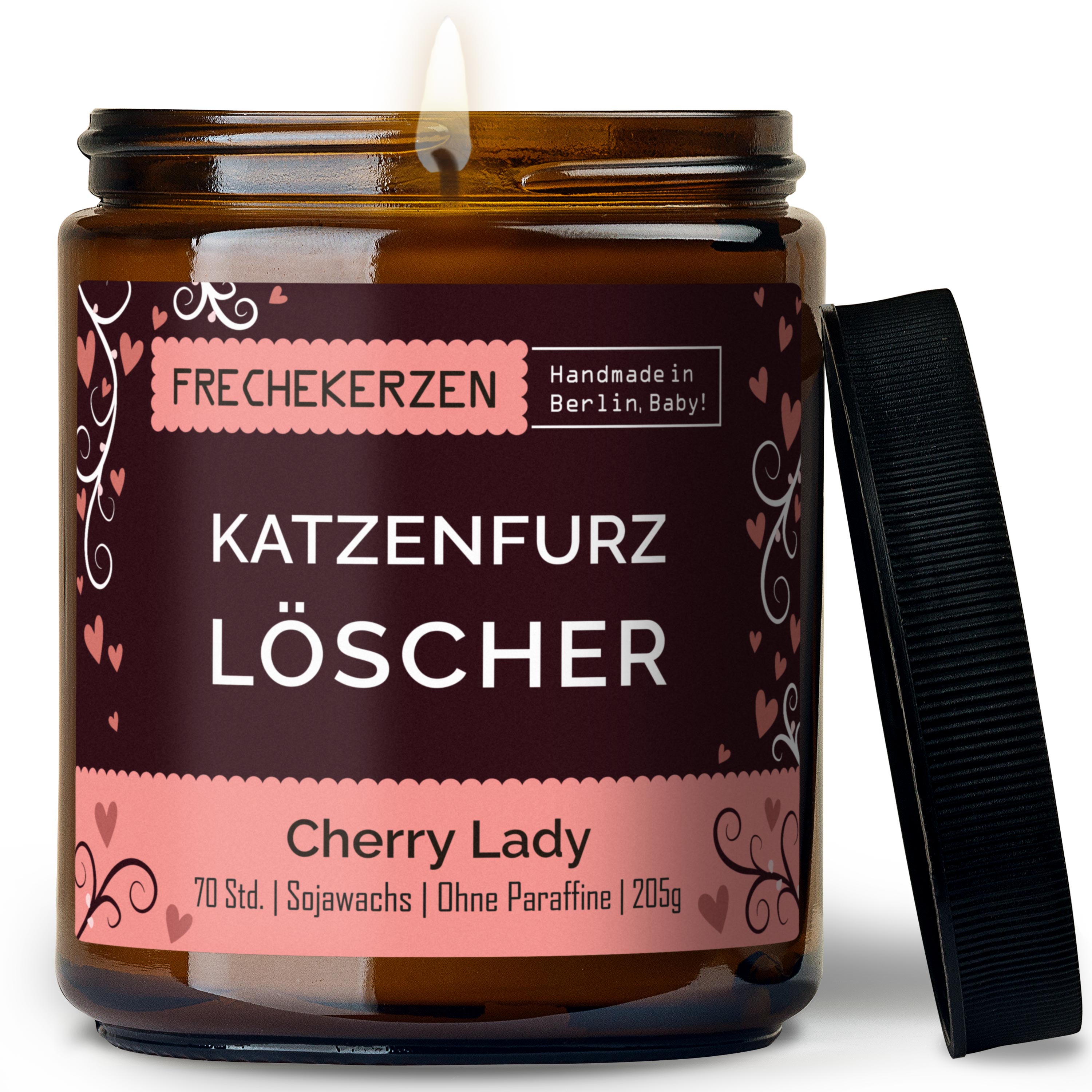 Original Frechekerzen Duftkerze Im Glas Mit Spruch Katzenfurz Löscher Geschenkidee Humor