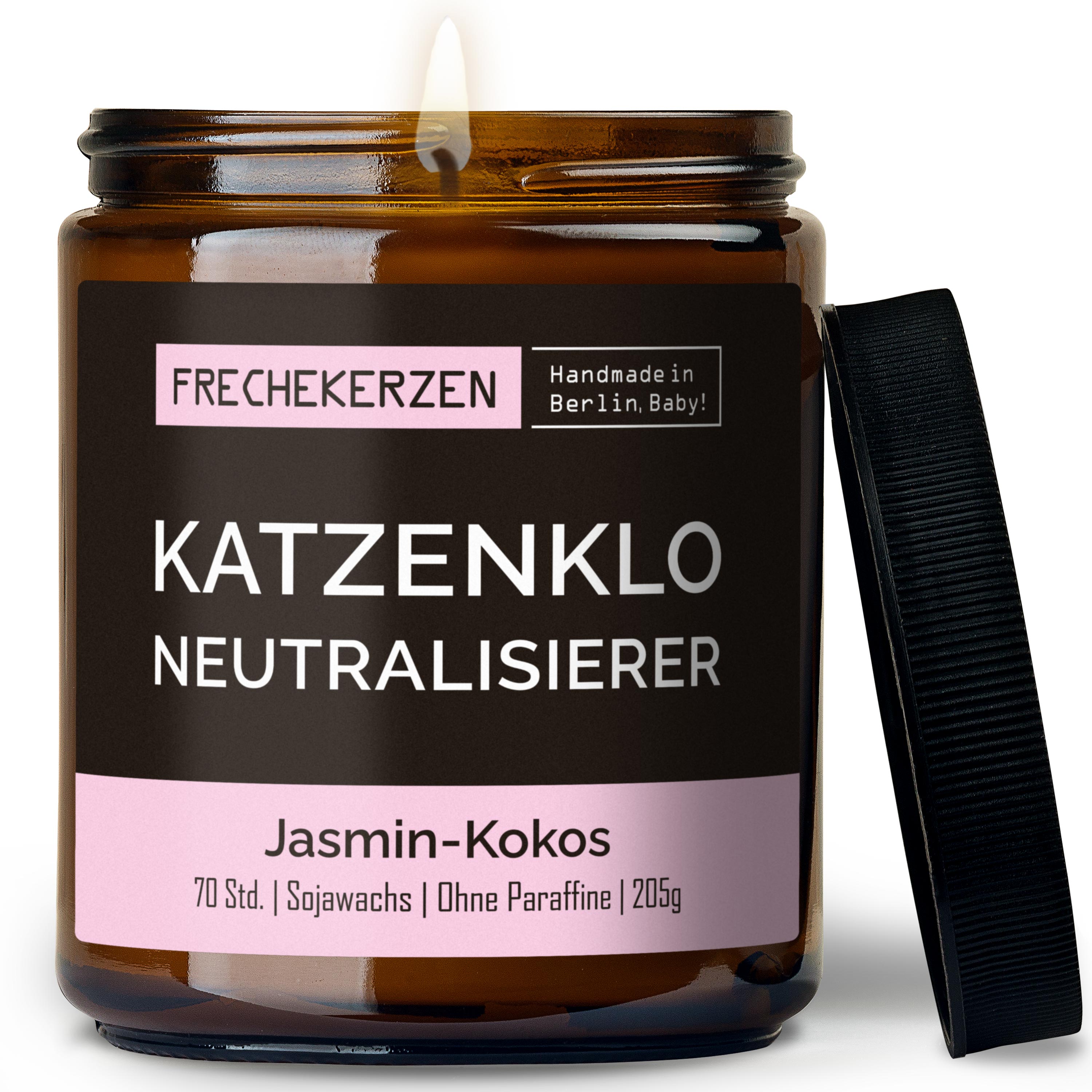 Original Frechekerzen Duftkerze Im Glas Katzenklo Neutralisierer Mit Lustigem Spruch