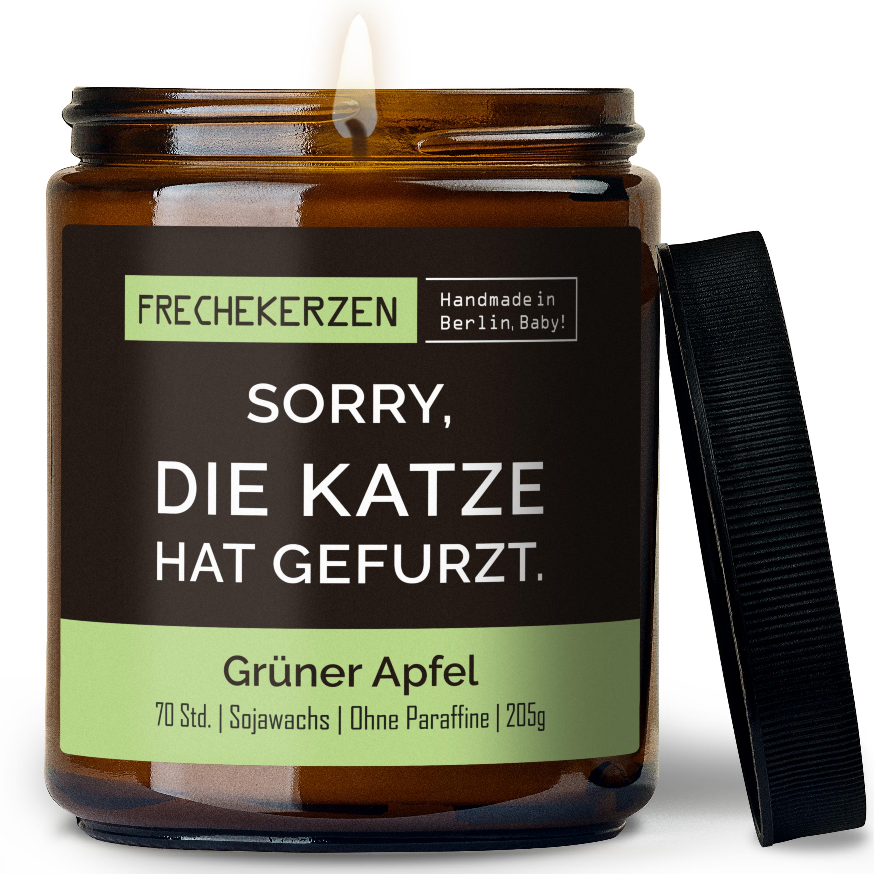Freche Duftkerze Im Glas Mit Spruch Sorry Die Katze Hat Gefurzt Lustige Duftkerze Als Geschenk Für Katzenliebhaber