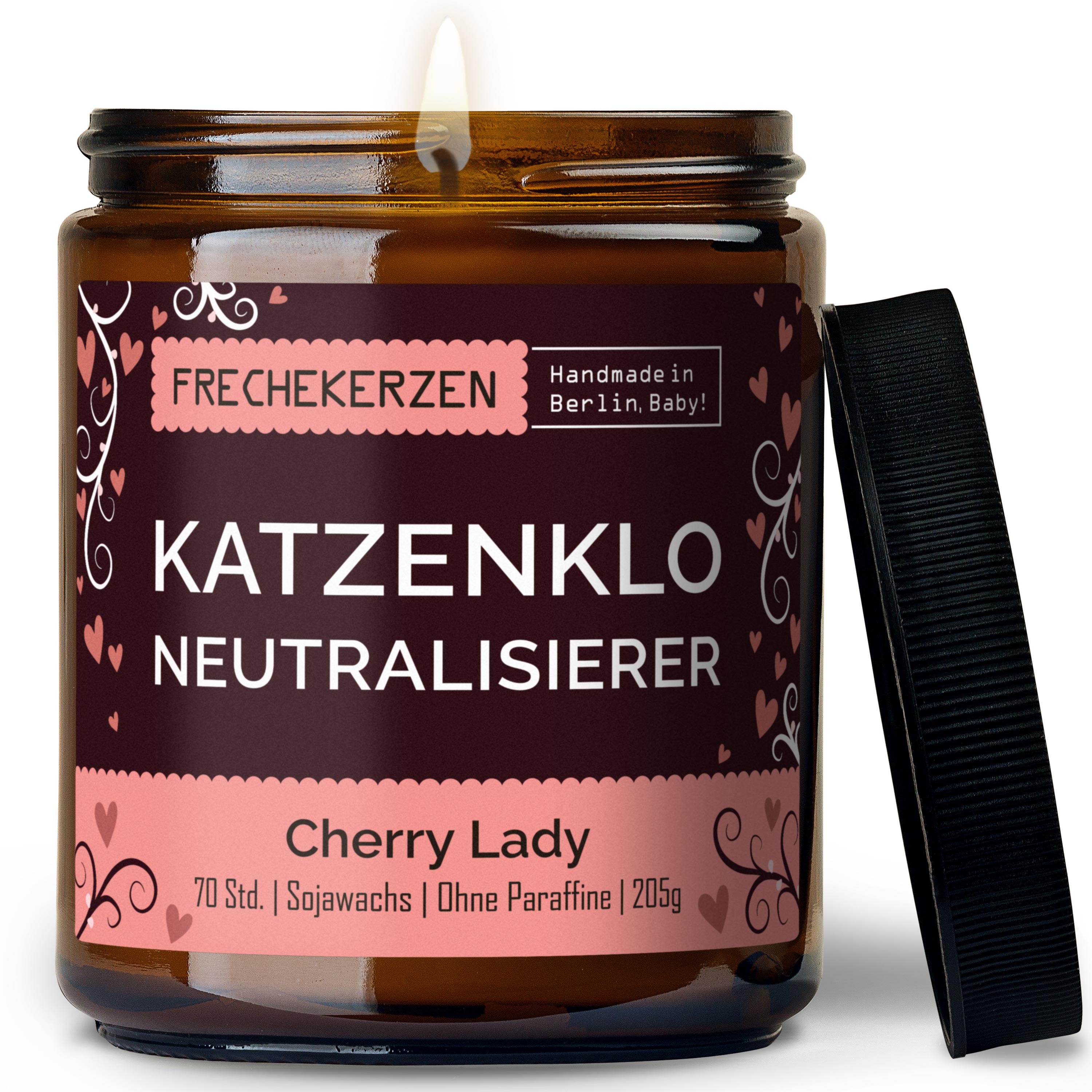 Original Frechekerzen Duftkerze Im Glas Katzenklo Neutralisierer Mit Lustigem Spruch