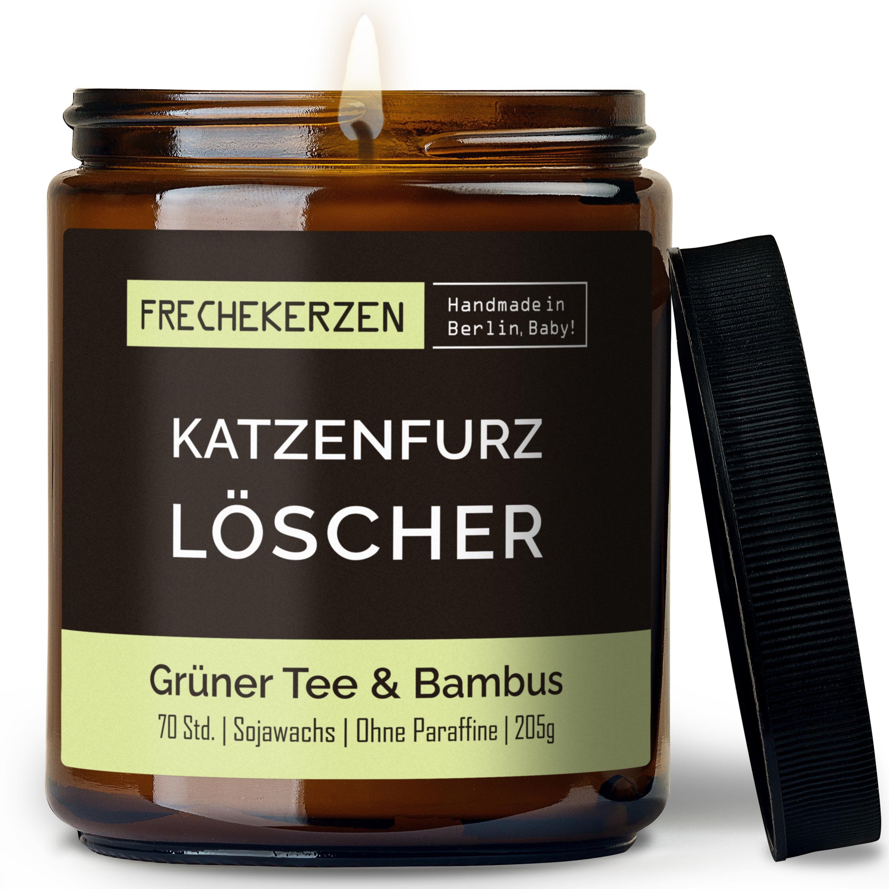 Original Frechekerzen Duftkerze Im Glas Mit Spruch Katzenfurz Löscher Geschenkidee Humor