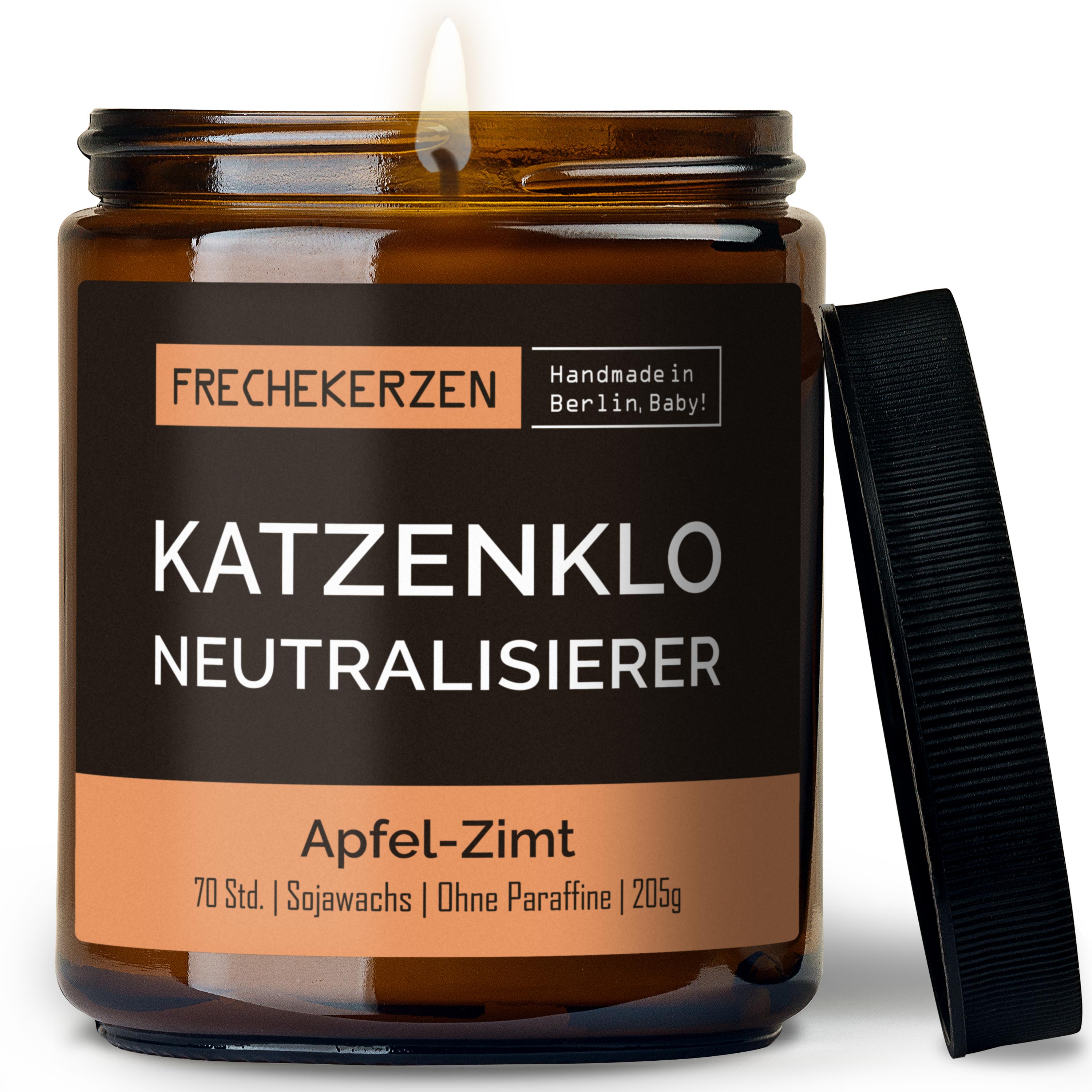 Original Frechekerzen Duftkerze Im Glas Katzenklo Neutralisierer Mit Lustigem Spruch