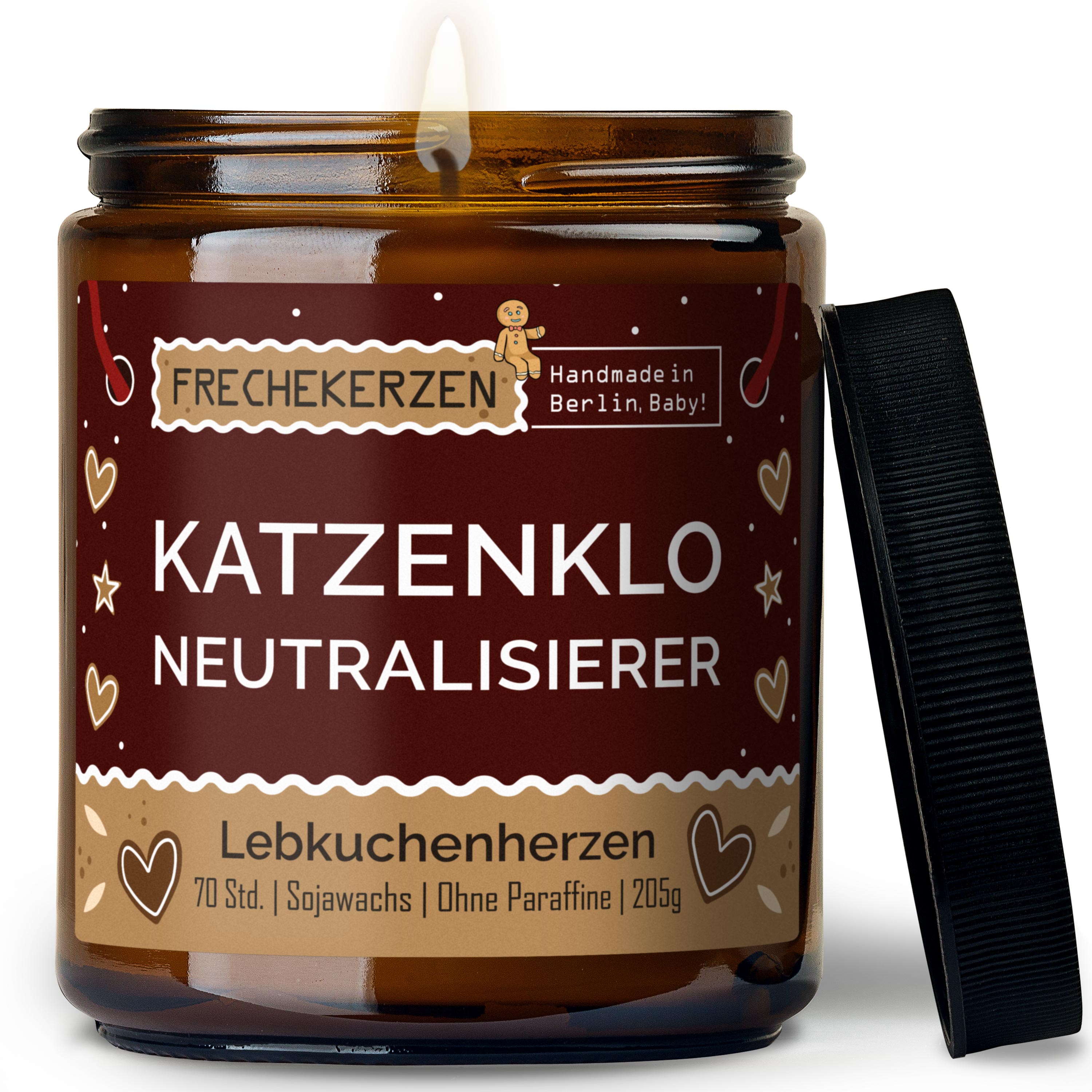 Original Frechekerzen Duftkerze Im Glas Katzenklo Neutralisierer Mit Lustigem Spruch