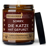 Freche Duftkerze Im Glas Mit Spruch Sorry Die Katze Hat Gefurzt Lustige Duftkerze Als Geschenk Für Katzenliebhaber