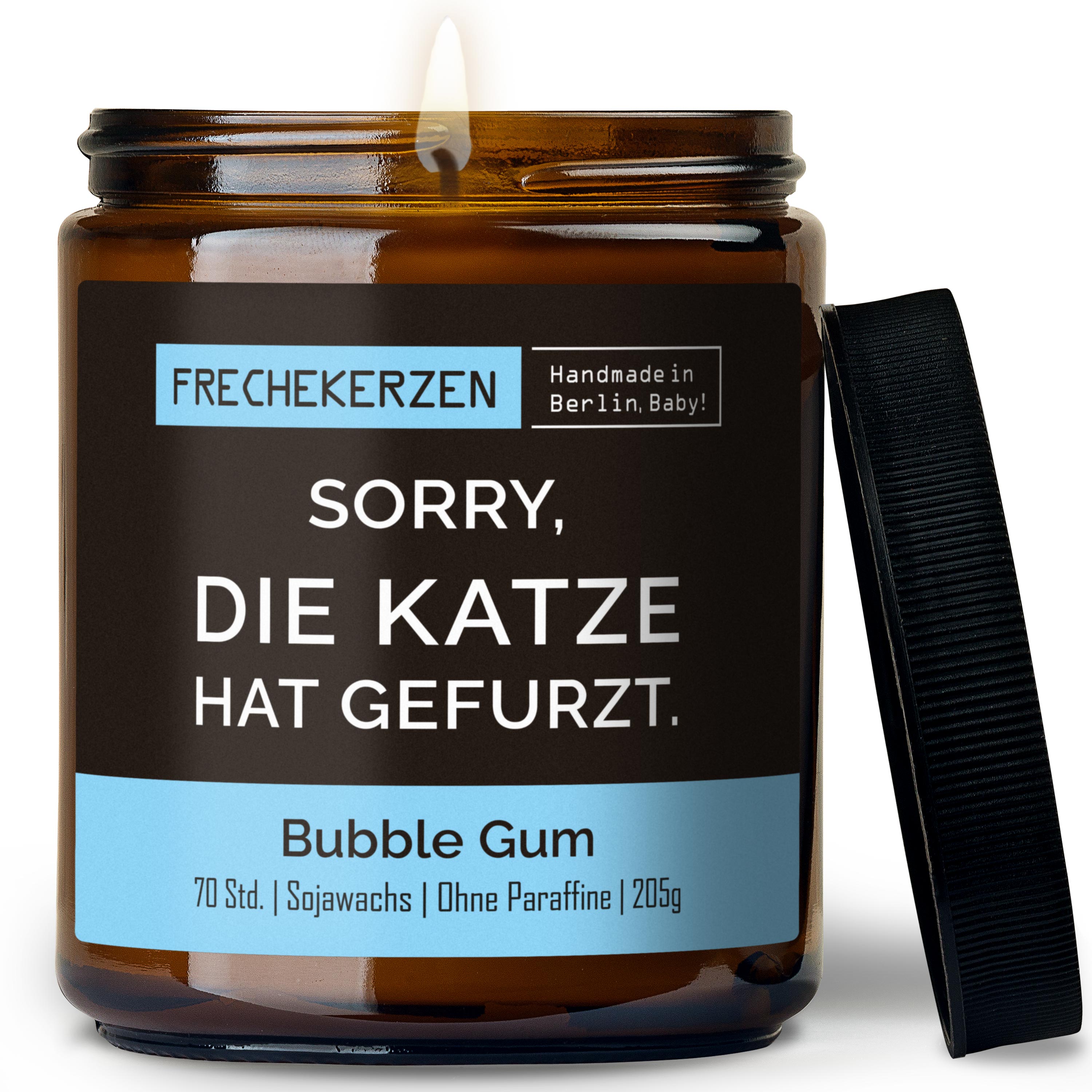 Freche Duftkerze Im Glas Mit Spruch Sorry Die Katze Hat Gefurzt Lustige Duftkerze Als Geschenk Für Katzenliebhaber