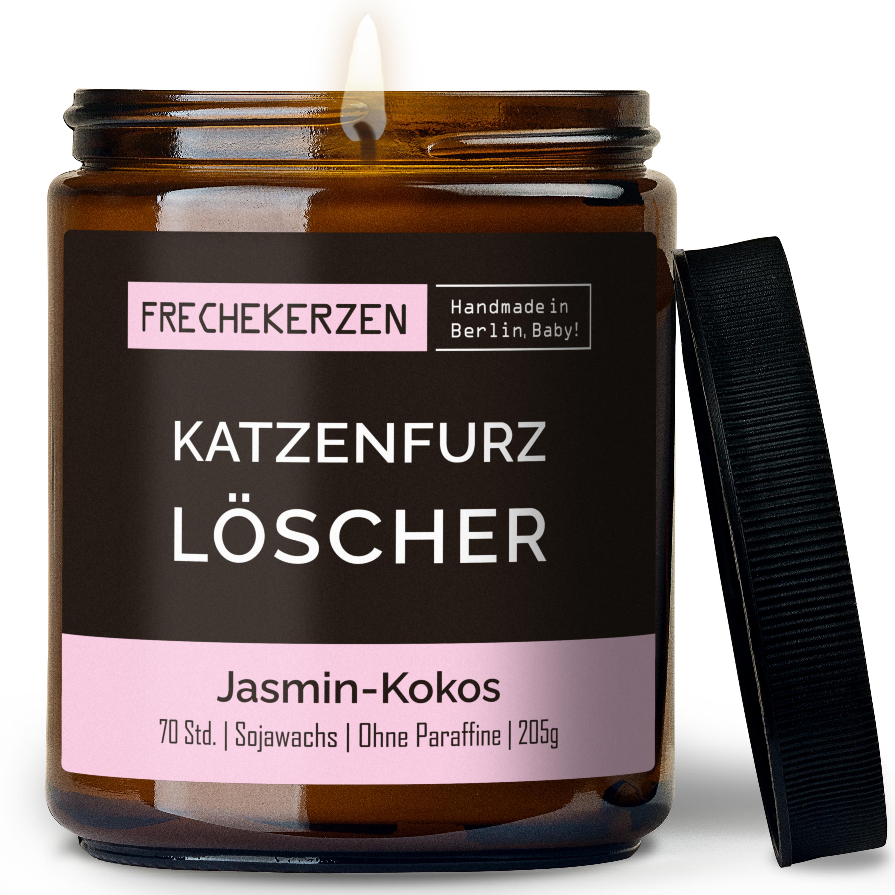 Original Frechekerzen Duftkerze Im Glas Mit Spruch Katzenfurz Löscher Geschenkidee Humor