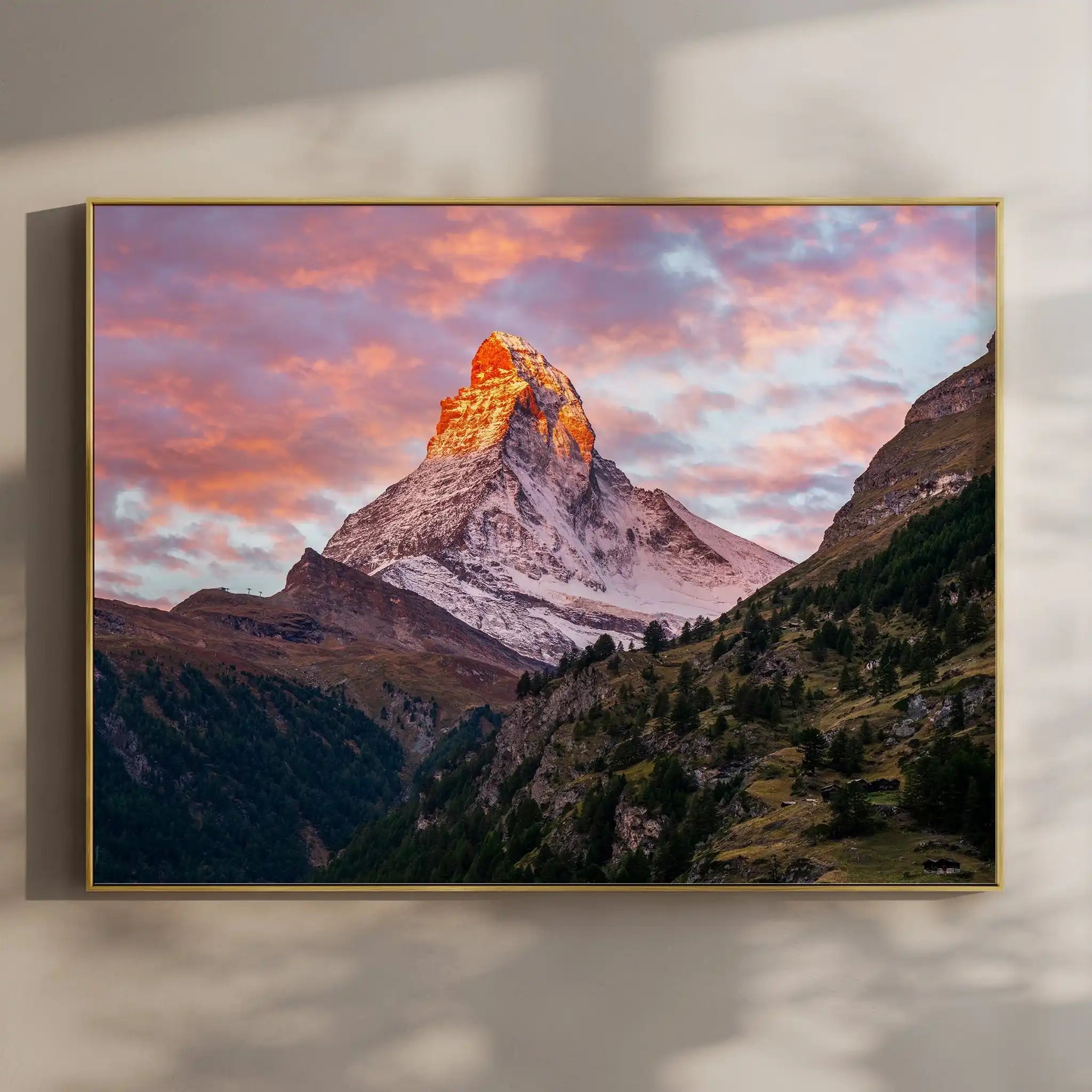 Matterhorn at Sunrise – Swiss Alps Wall Art by Chamonix Prints
