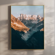 Mer de Glace & Grand Jorasses Print – Alpine Landscape Wall Art