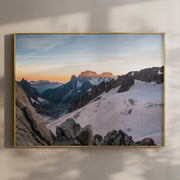 Mer de Glace Sunset Wall Art Print – Chamonix Glacier Photography