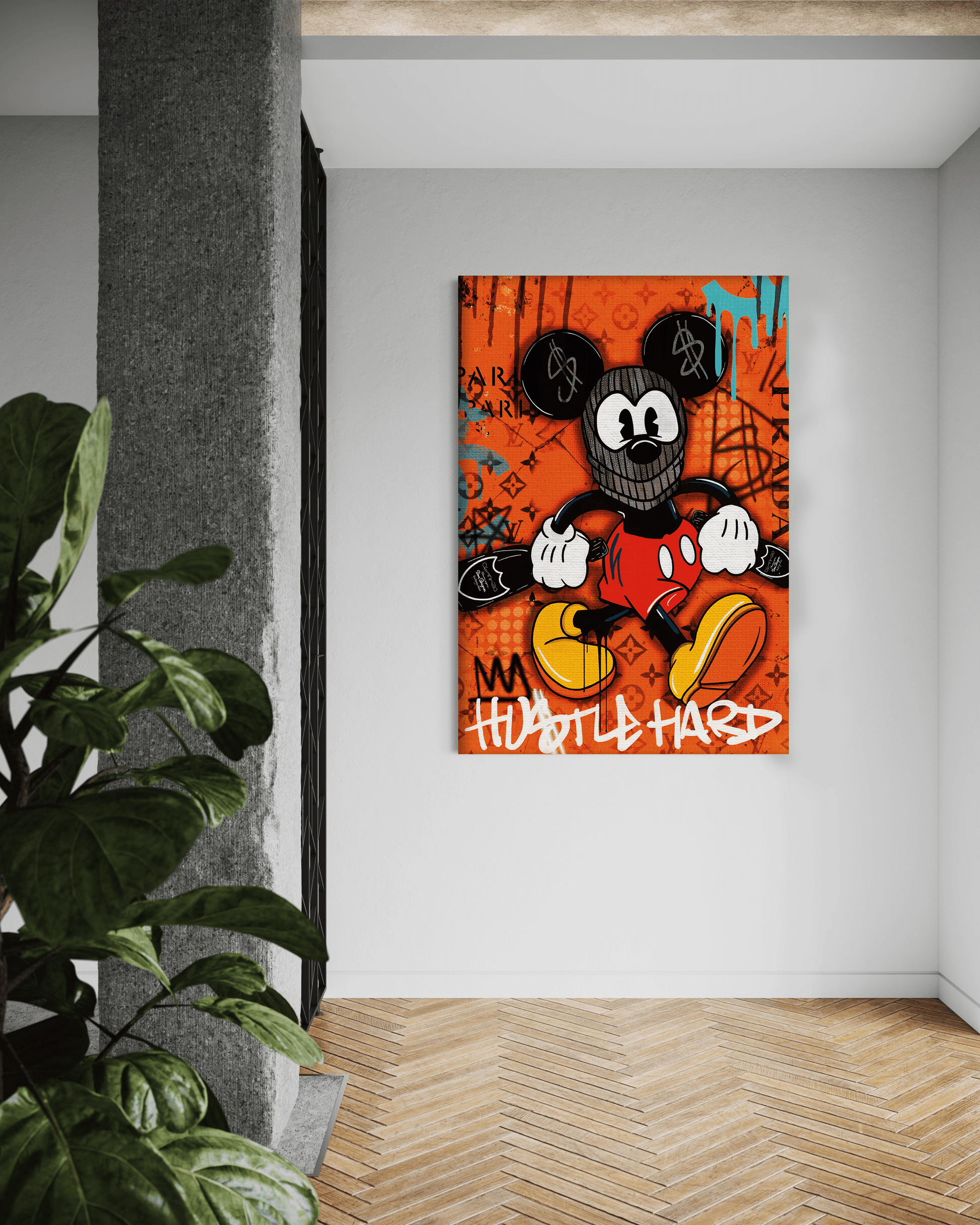Mickey the thief - Leinwandbild Pop Art / Motivation by SimpleCanvas