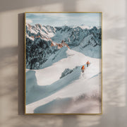 Mountaineers on the Aiguille du Midi Arête - Chamonix Alpine Landscape