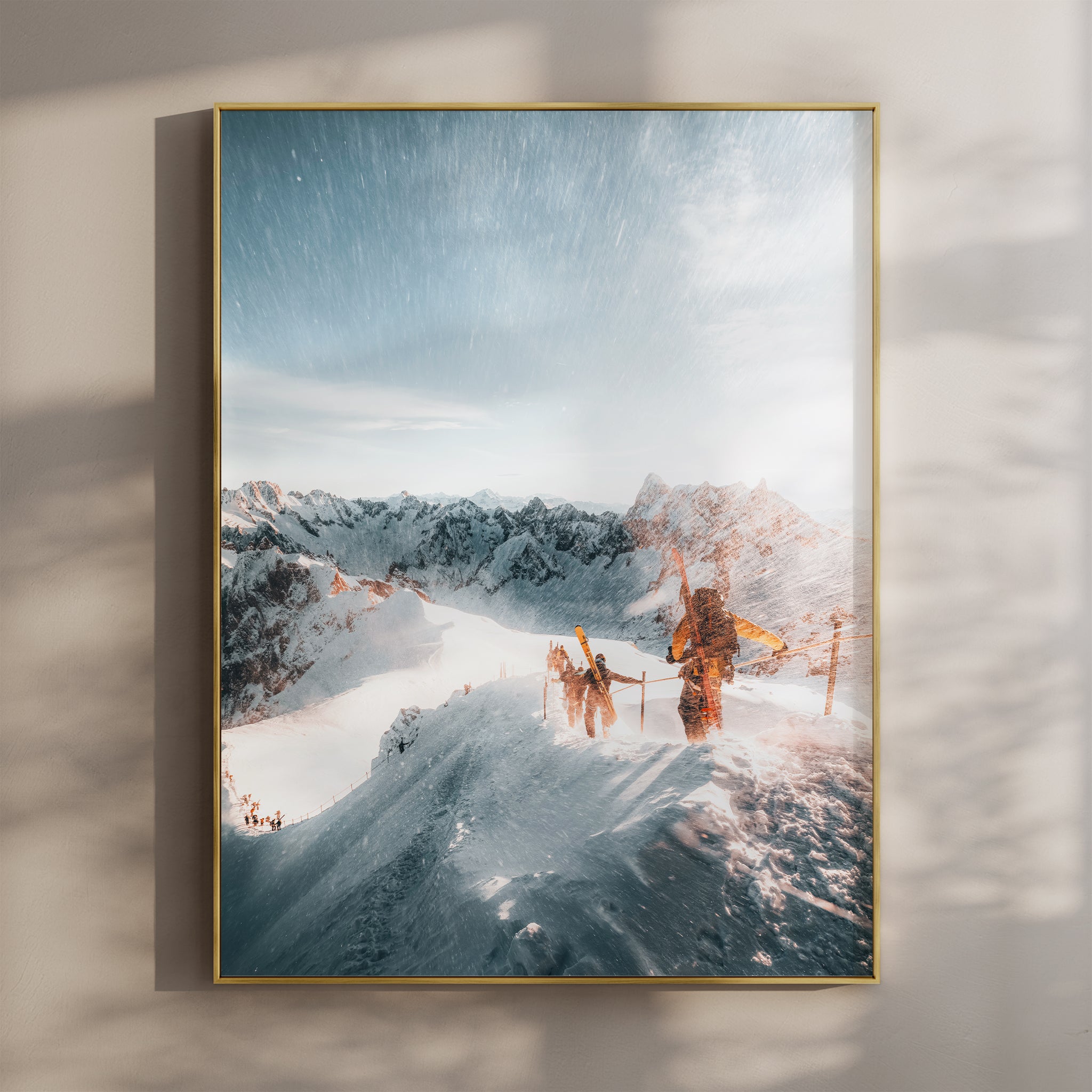 Skiers on Vallée Blanche – Chamonix Wall Art Print