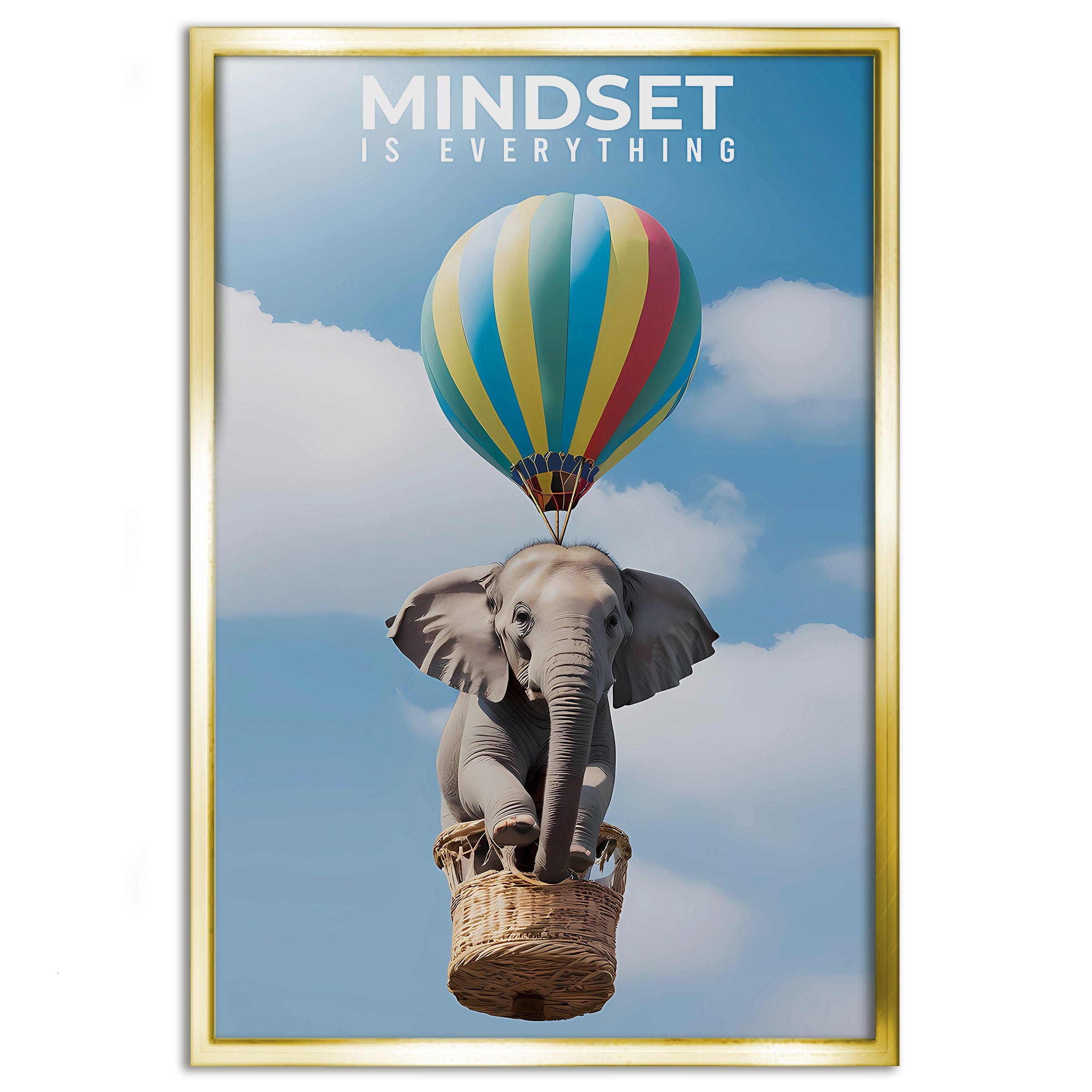 Mindset is everything - Leinwandbild Motivation by SimpleCanvas