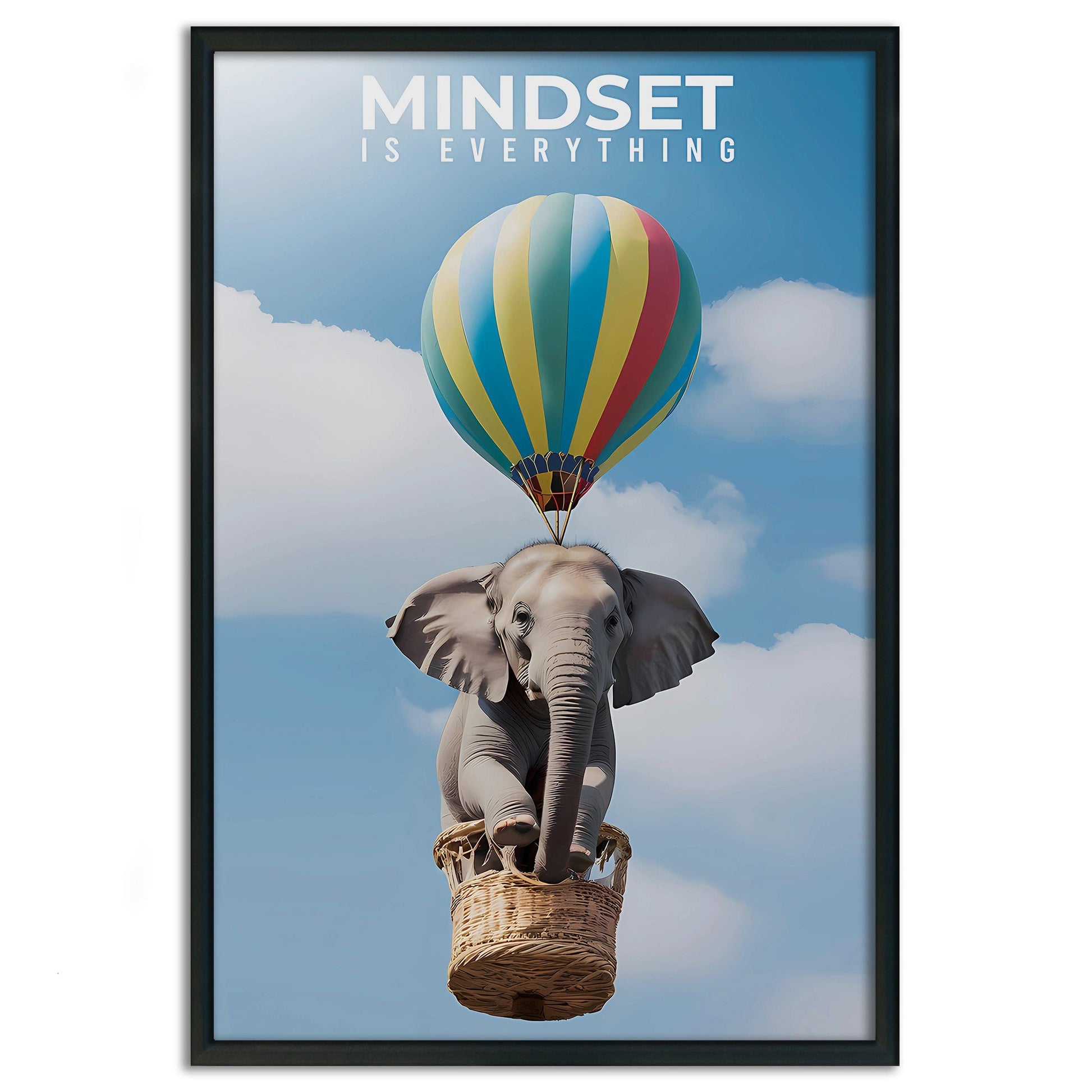 Mindset is everything - Leinwandbild Motivation by SimpleCanvas