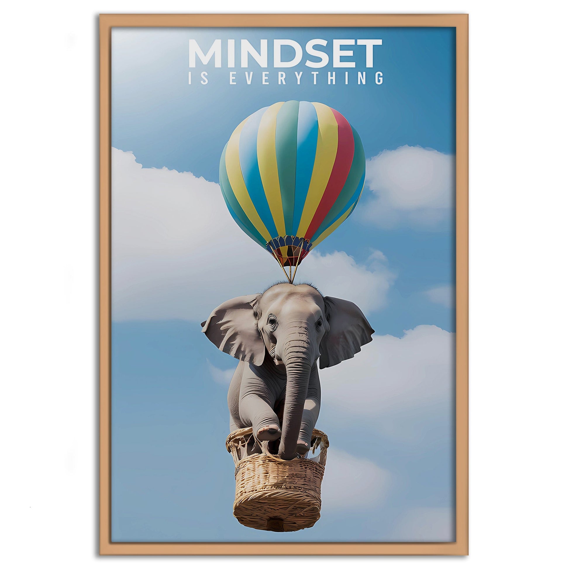 Mindset is everything - Leinwandbild Motivation by SimpleCanvas