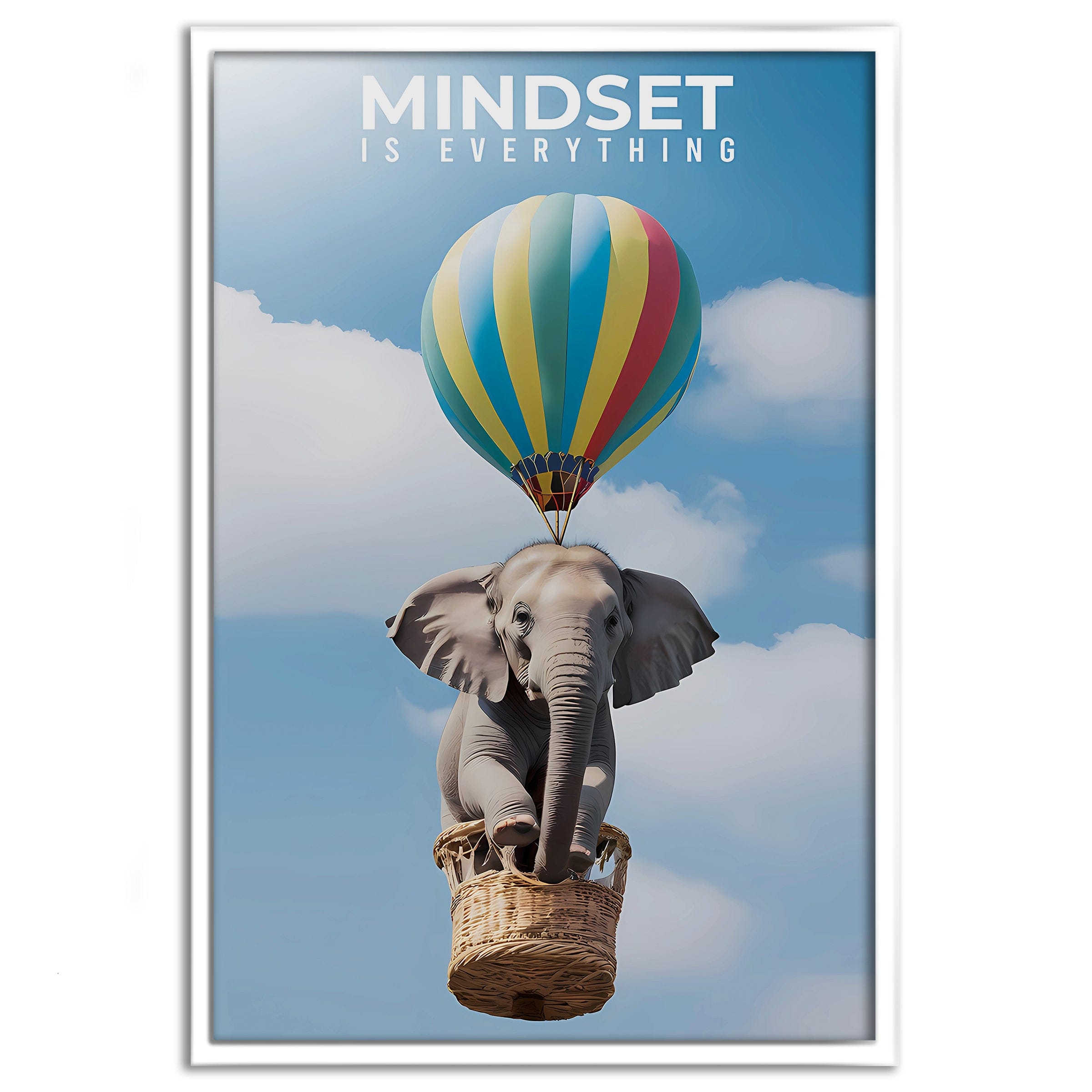 Mindset is everything - Leinwandbild Motivation by SimpleCanvas