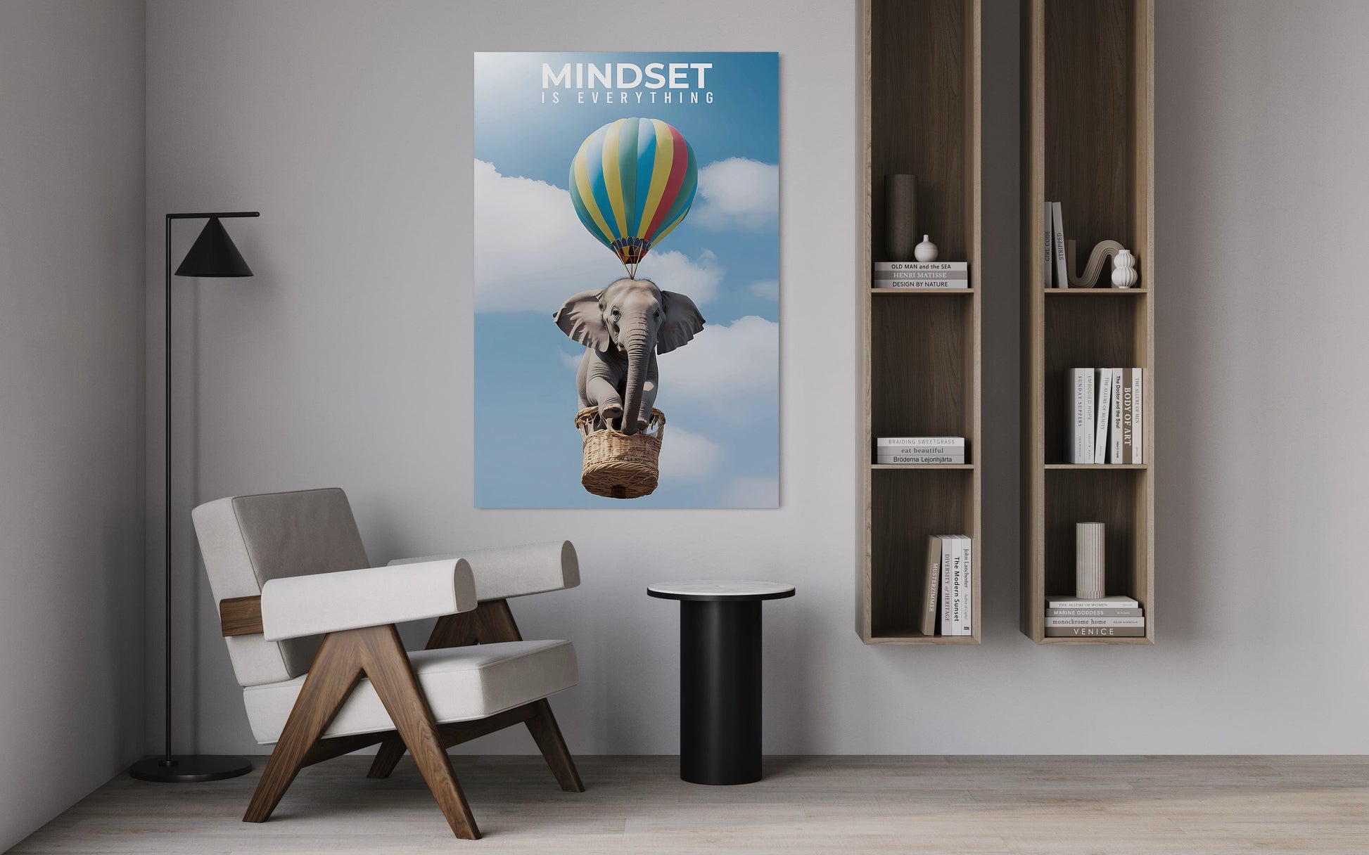 Mindset is everything - Leinwandbild Motivation by SimpleCanvas