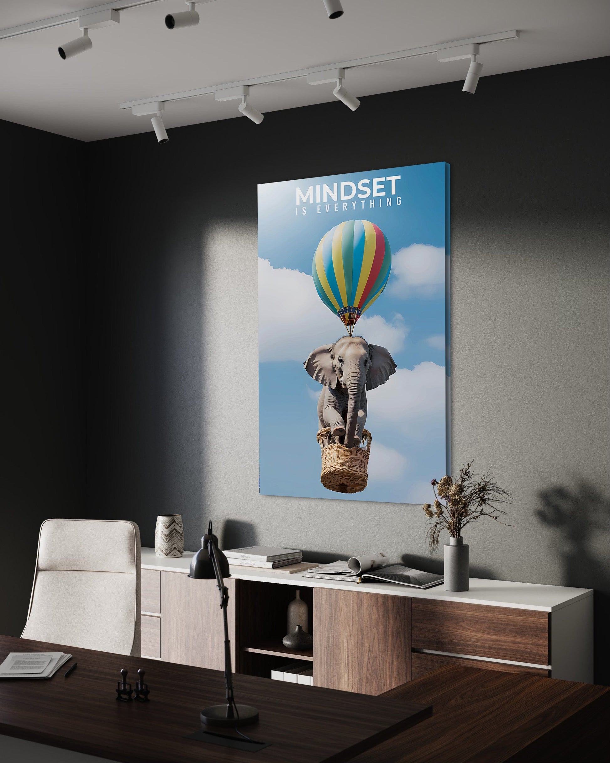 Mindset is everything - Leinwandbild Motivation by SimpleCanvas