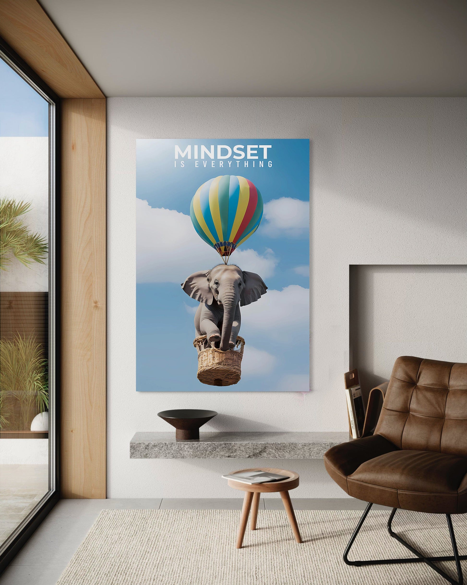 Mindset is everything - Leinwandbild Motivation by SimpleCanvas
