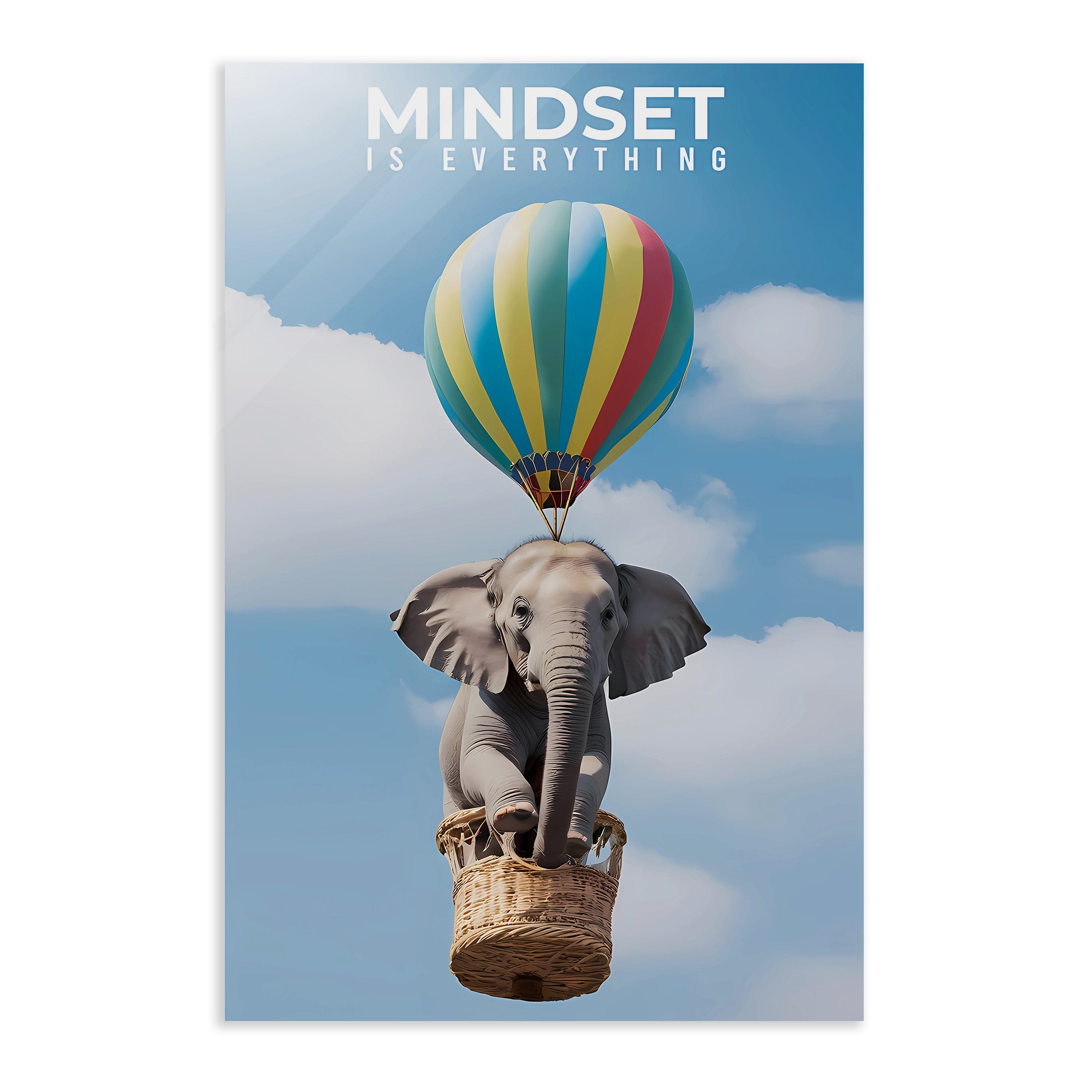 Mindset is everything - Leinwandbild Motivation by SimpleCanvas