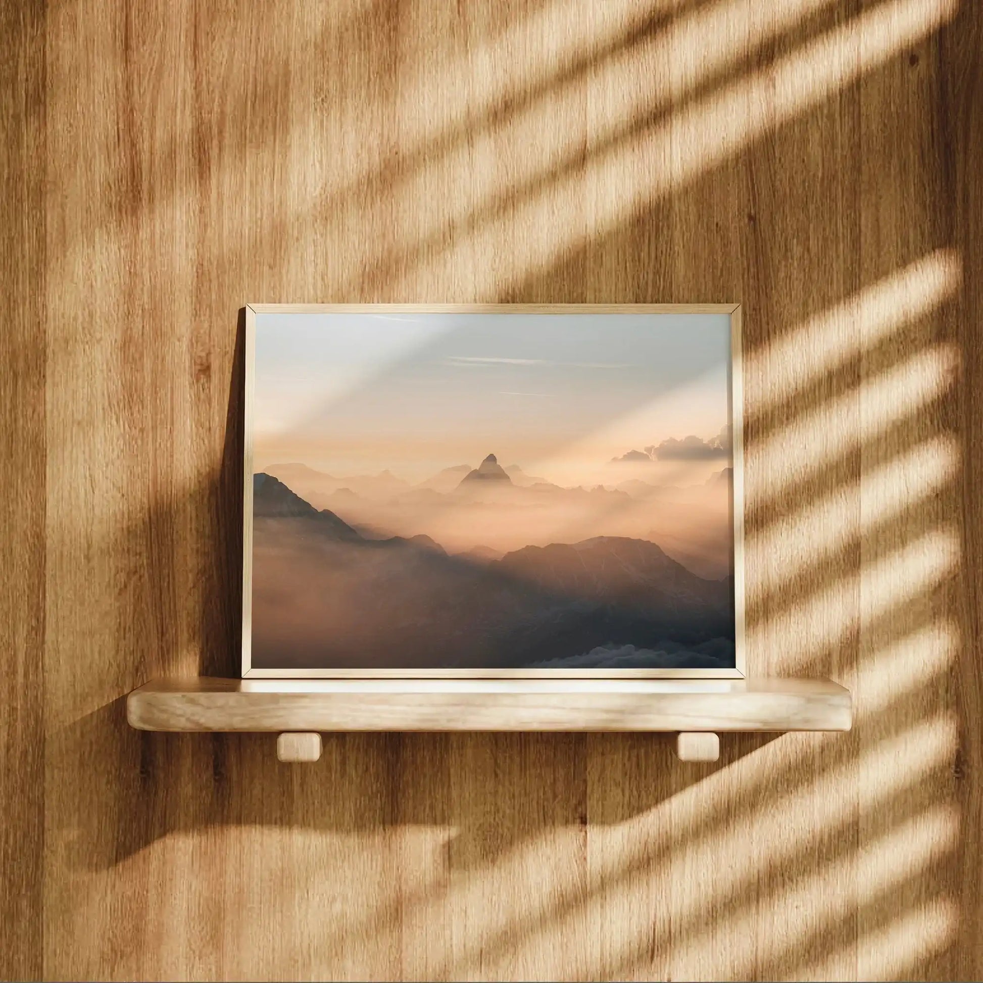 Golden Sunrise Over The Matterhorn | Mont Blanc Summit Photography Print by Chamonix Prints