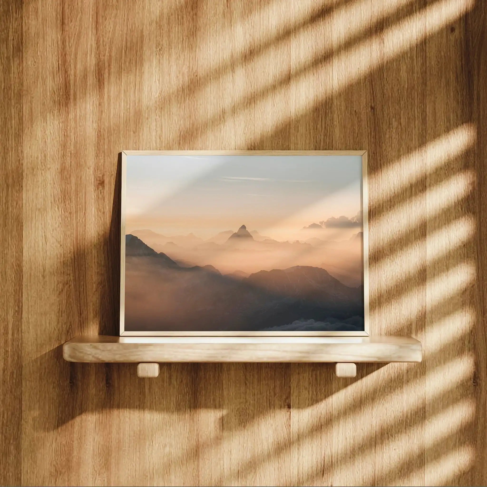 Golden Sunrise Over The Matterhorn | Mont Blanc Summit Photography Print by Chamonix Prints