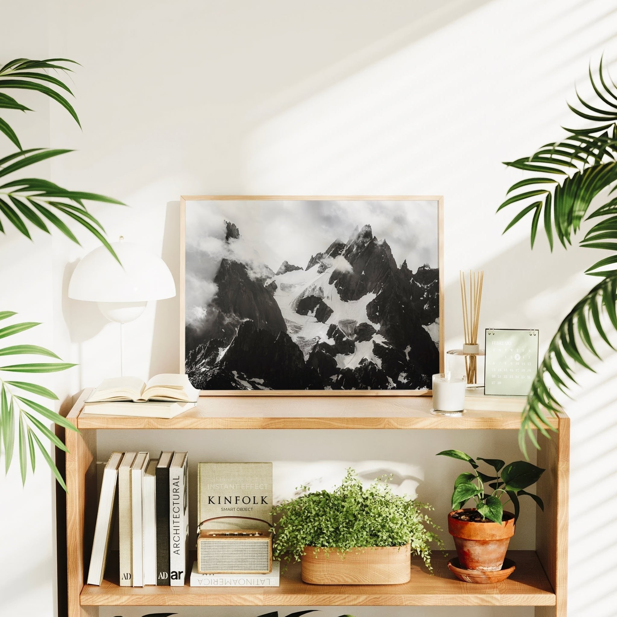 Black and White Needles of Chamonix Photography Print | Mountain Wall Art