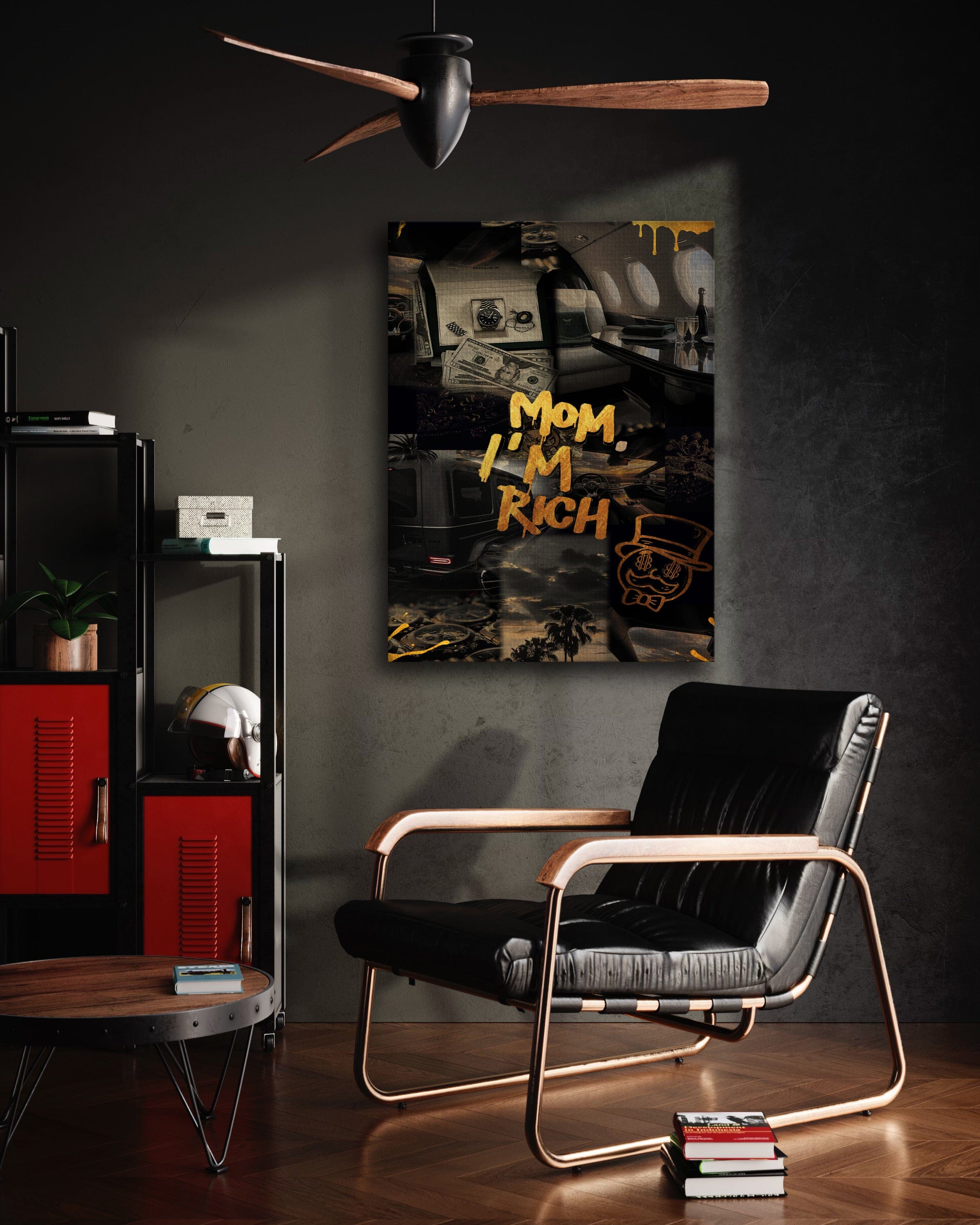 Mom I am rich - Leinwandbild Motivation