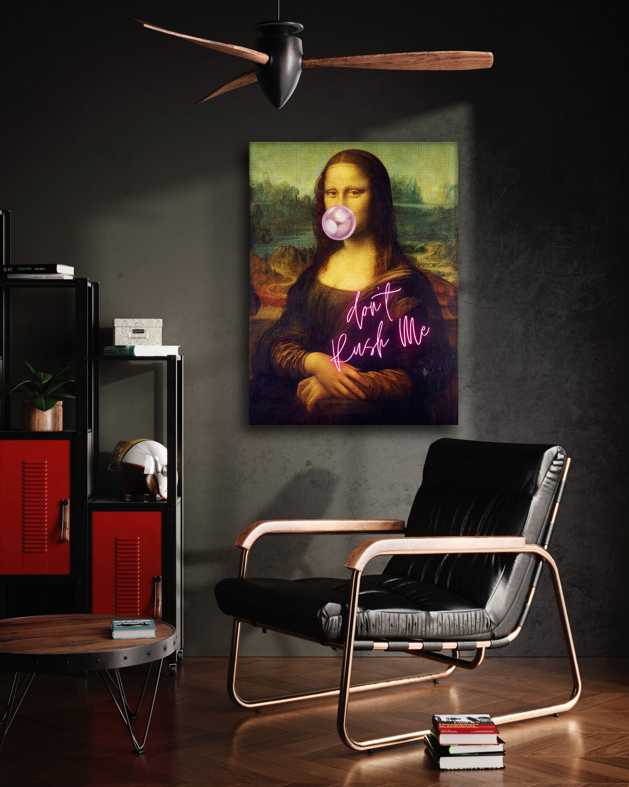 Mona Lisa don't rush me - Leinwandbild Quotes