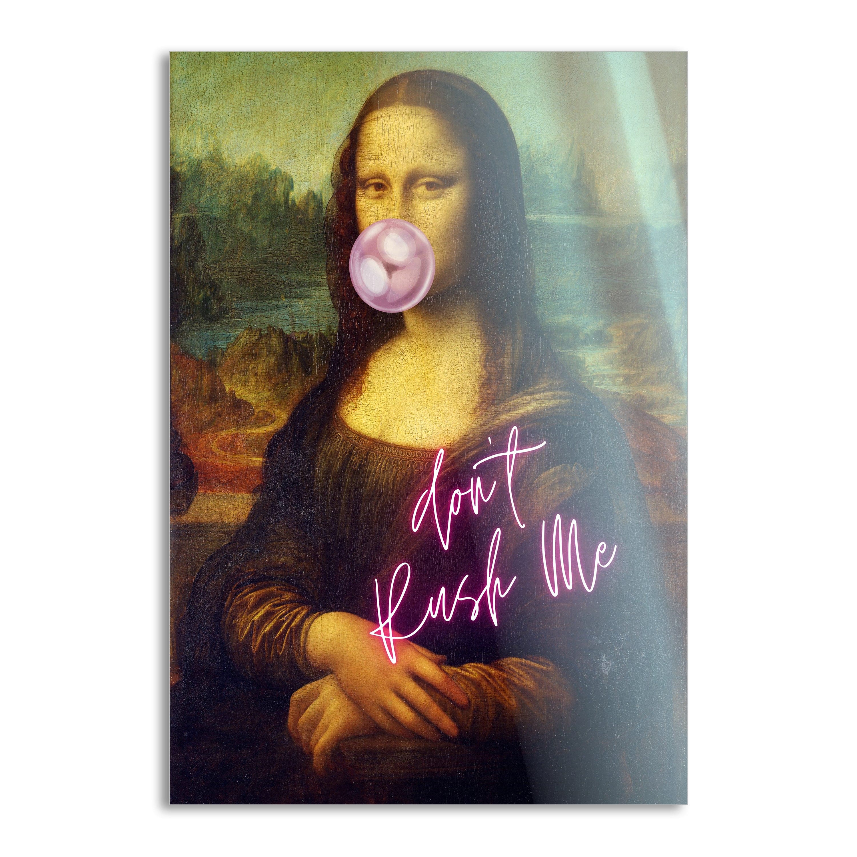 Mona Lisa don't rush me - Leinwandbild Quotes