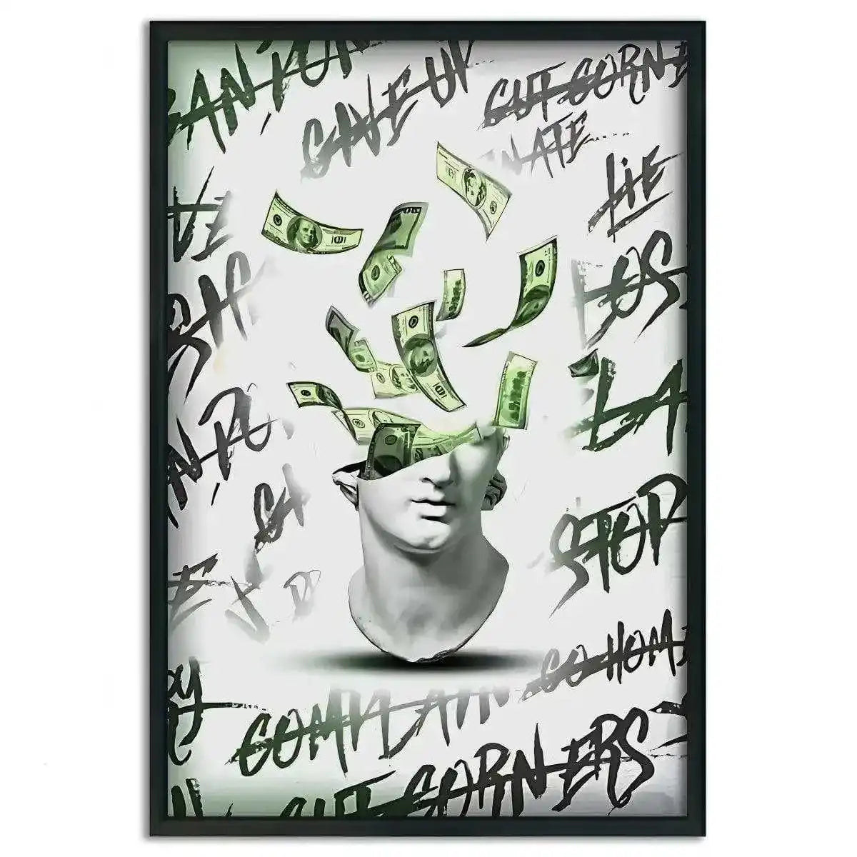 Money Head - Leinwandbild Luxuriös by SimpleCanvas