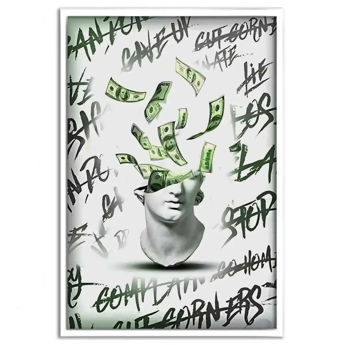 Money Head - Leinwandbild Luxuriös by SimpleCanvas