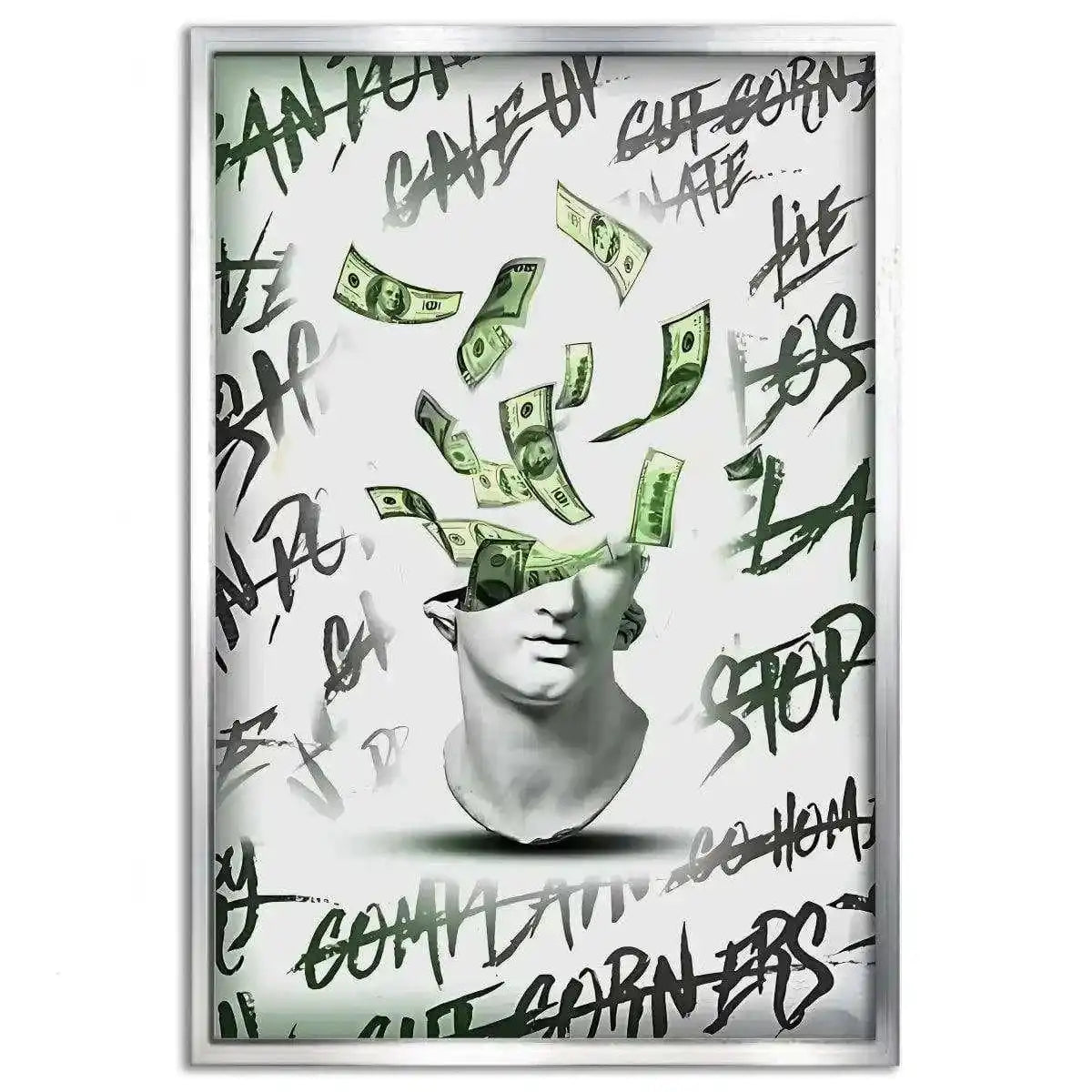 Money Head - Leinwandbild Luxuriös by SimpleCanvas