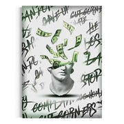 Money Head - Leinwandbild Luxuriös by SimpleCanvas