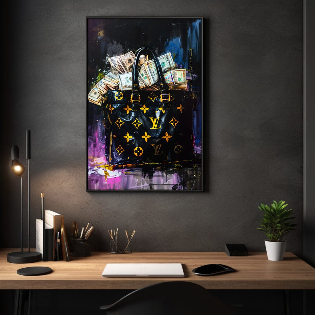 Money Stacks - Leinwandbild Pop Art / Luxuriös