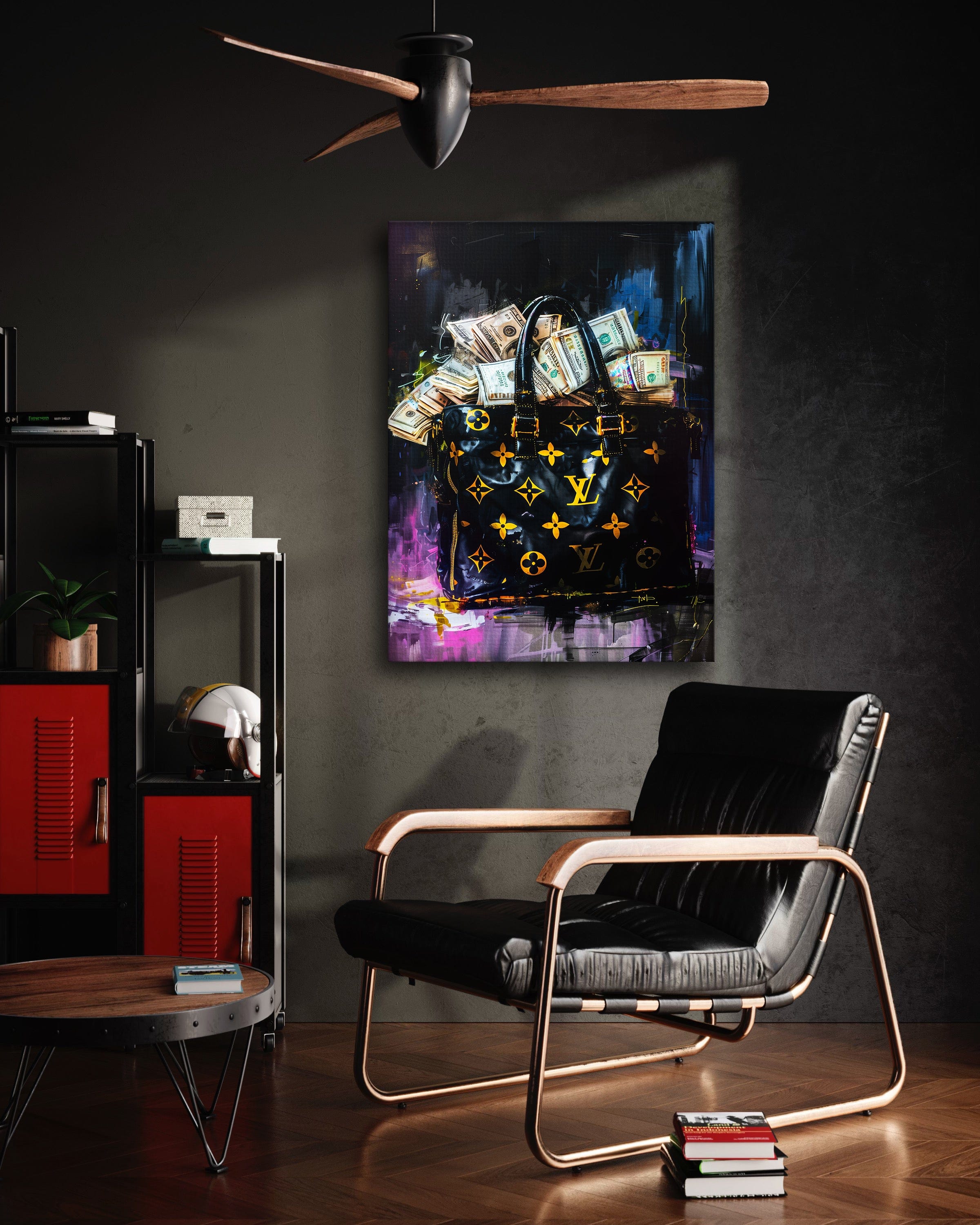 Money Stacks - Leinwandbild Pop Art / Luxuriös