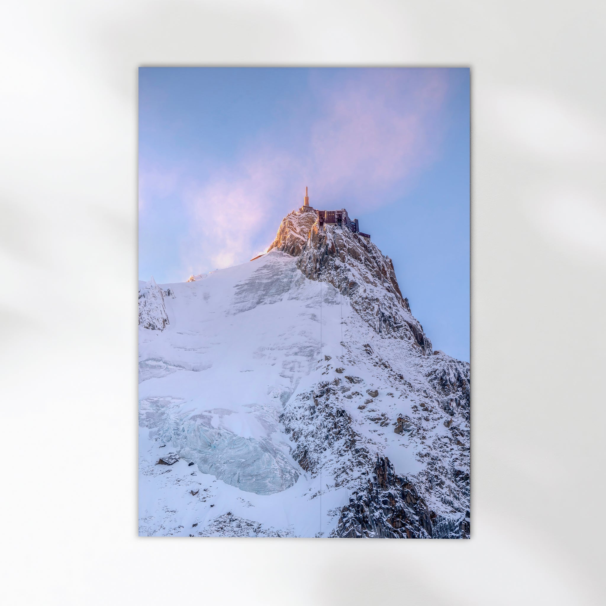 Aiguille du Midi Wall Art – Winter Alpine Mountain Print