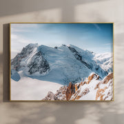 Cosmiques Arête and Mont Blanc Massif Wall Art – Chamonix Print