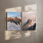 Mont Blanc du Tacul and Aiguille du Midi Photography Prints - Set of 2