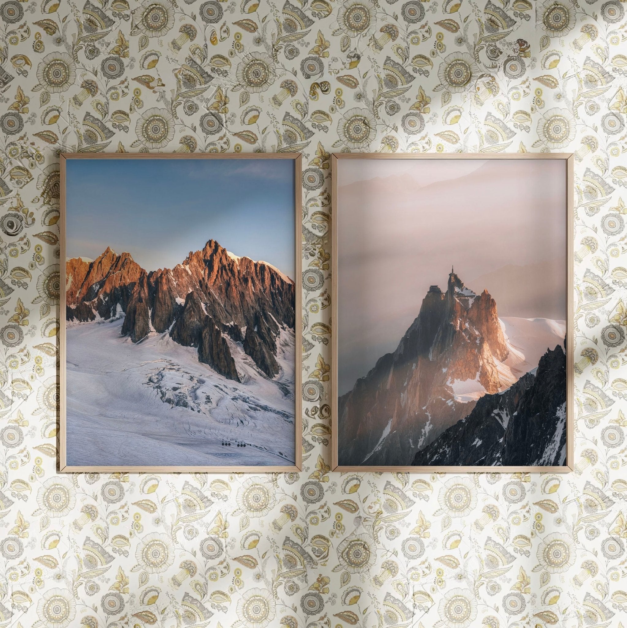 Mont Blanc du Tacul and Aiguille du Midi Photography Prints - Set of 2