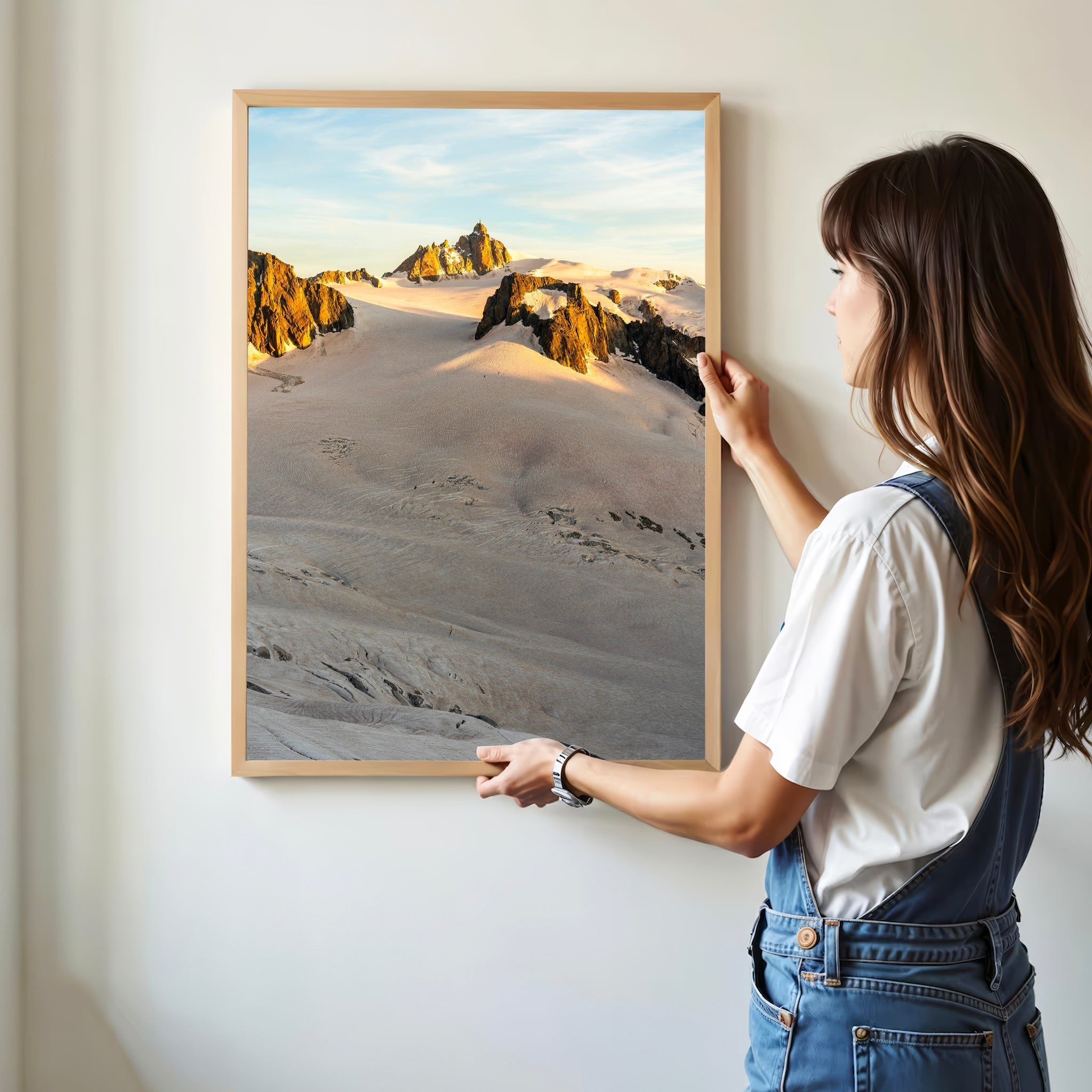 Aiguille du Midi Sunrise Print – Vallée Blanche Alpine Photography Art