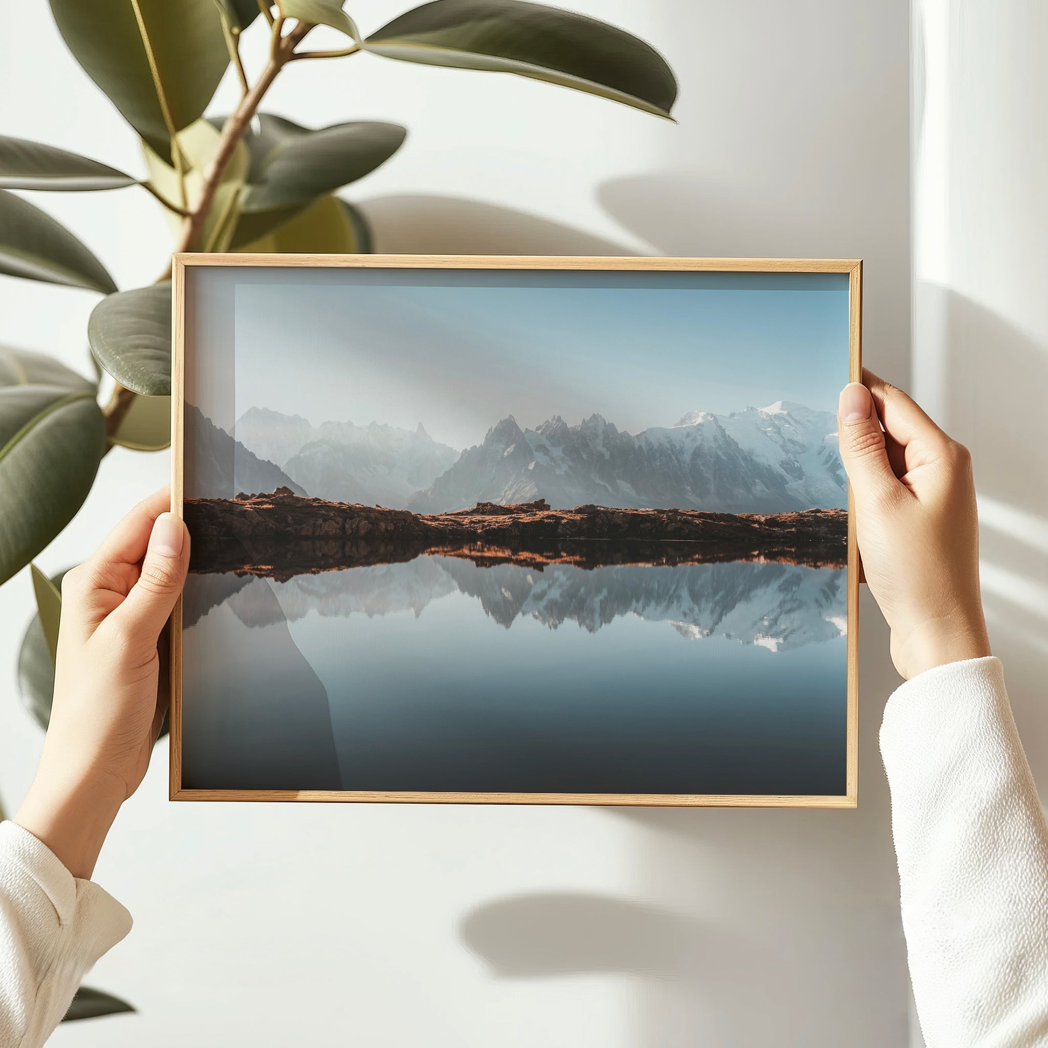 Mont Blanc Reflection at Lacs des Chéserys - Premium Wall Art Print