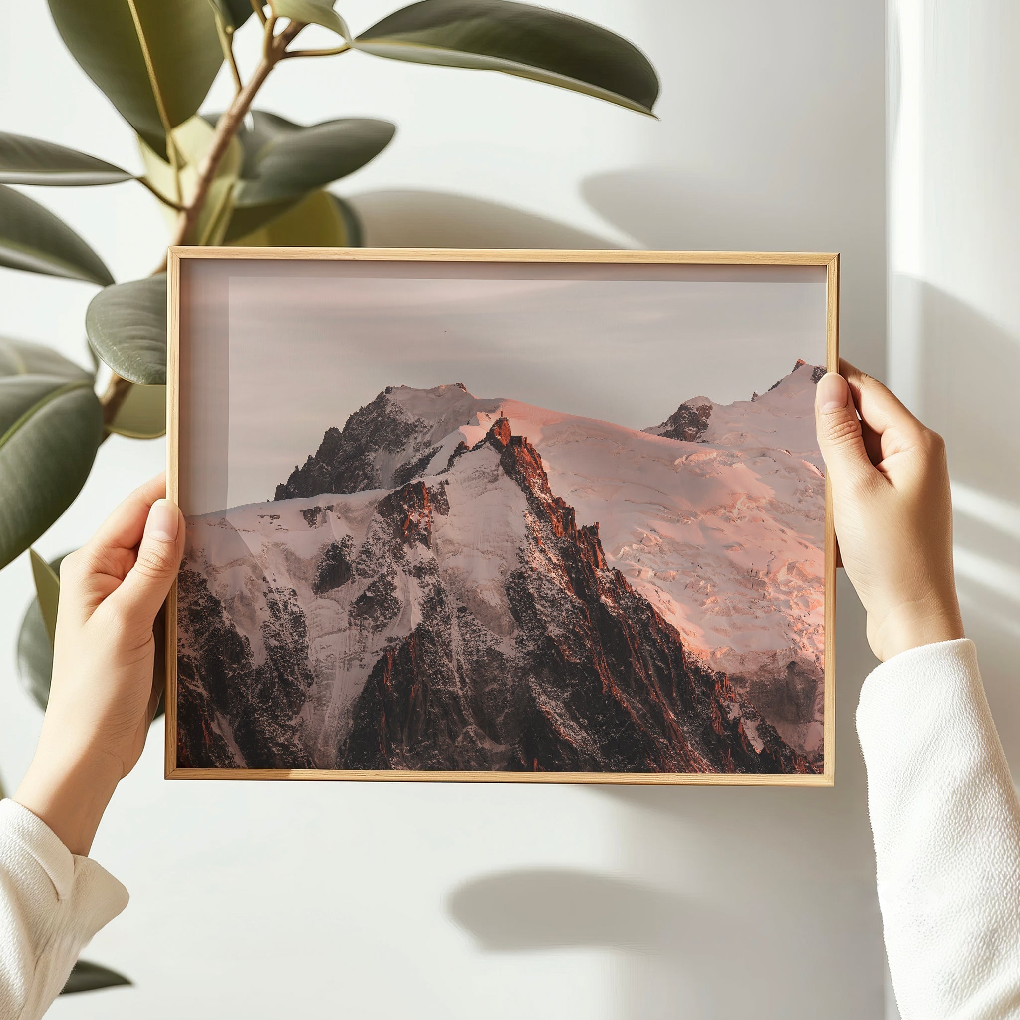 Aiguille du Midi Sunset Mountain Wall Art - Chamonix Prints