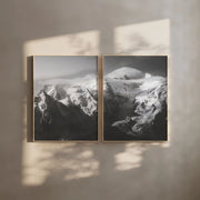 Mont Blanc Massif Monochrome Wall Art – Premium Mountain Photography Prints by Chamonix Prints