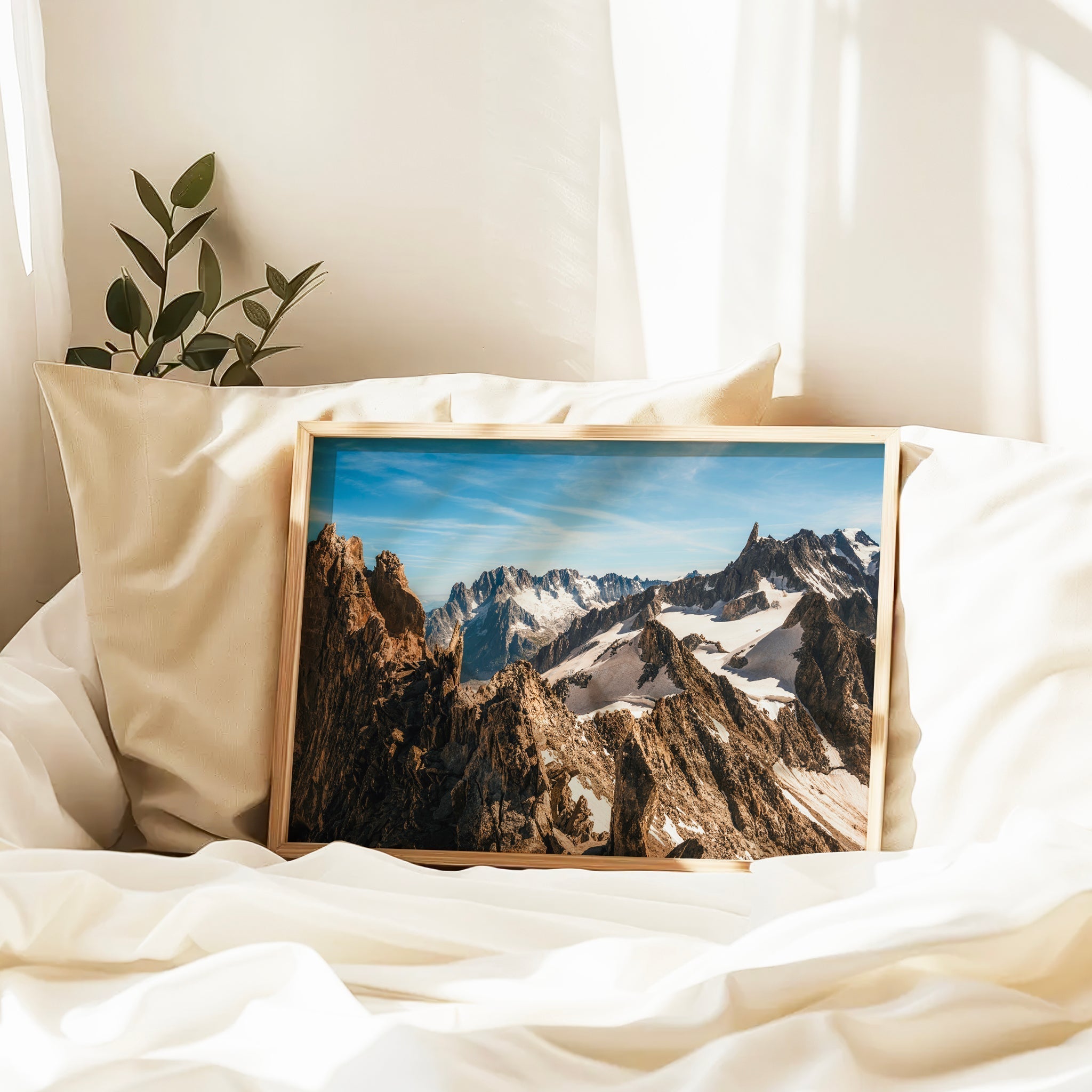 Aiguille d'Entrèves Alpine Wall Art – Chamonix Mountain Landscape Print