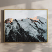 Mont Blanc Massif Wall Art - Sunset Mountain Landscape Print