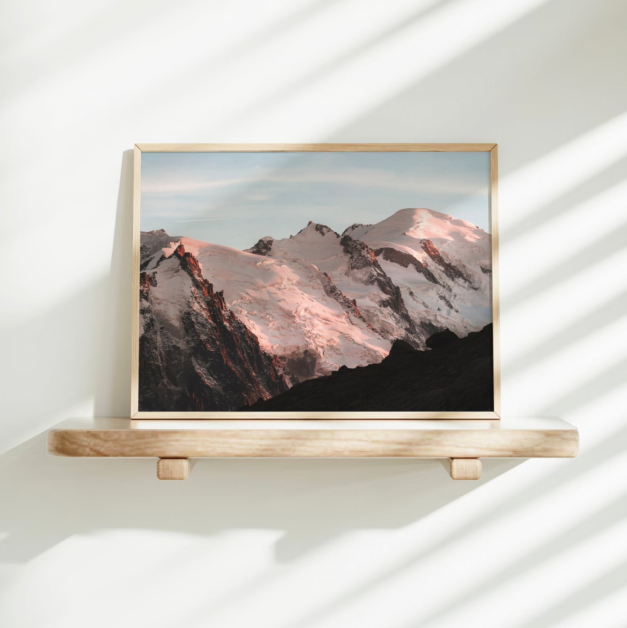 Mont Blanc Massif Sunset Wall Art - Chamonix Photography Print
