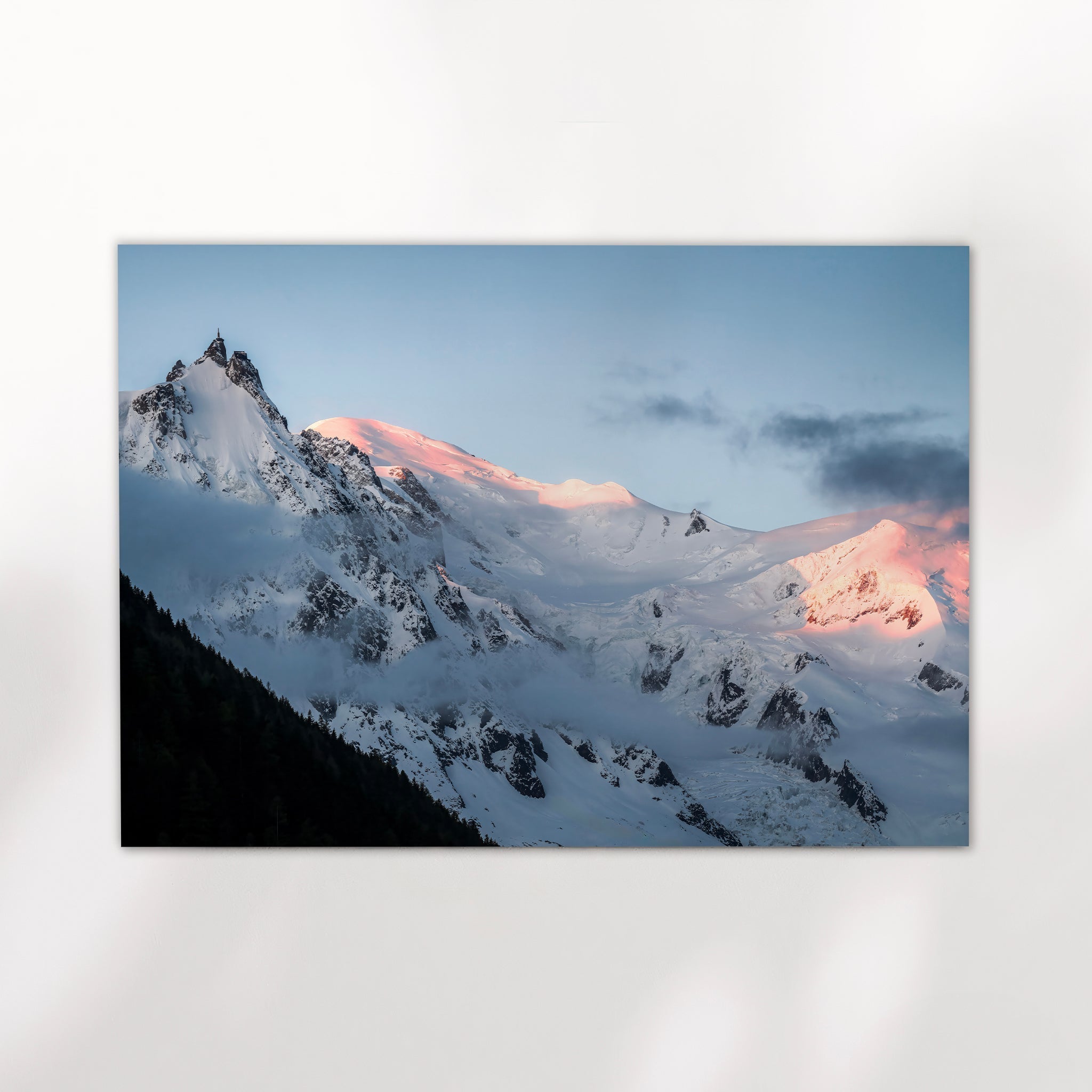 Sunset on the Aiguille du Midi Wall Art - Chamonix Mountain Print