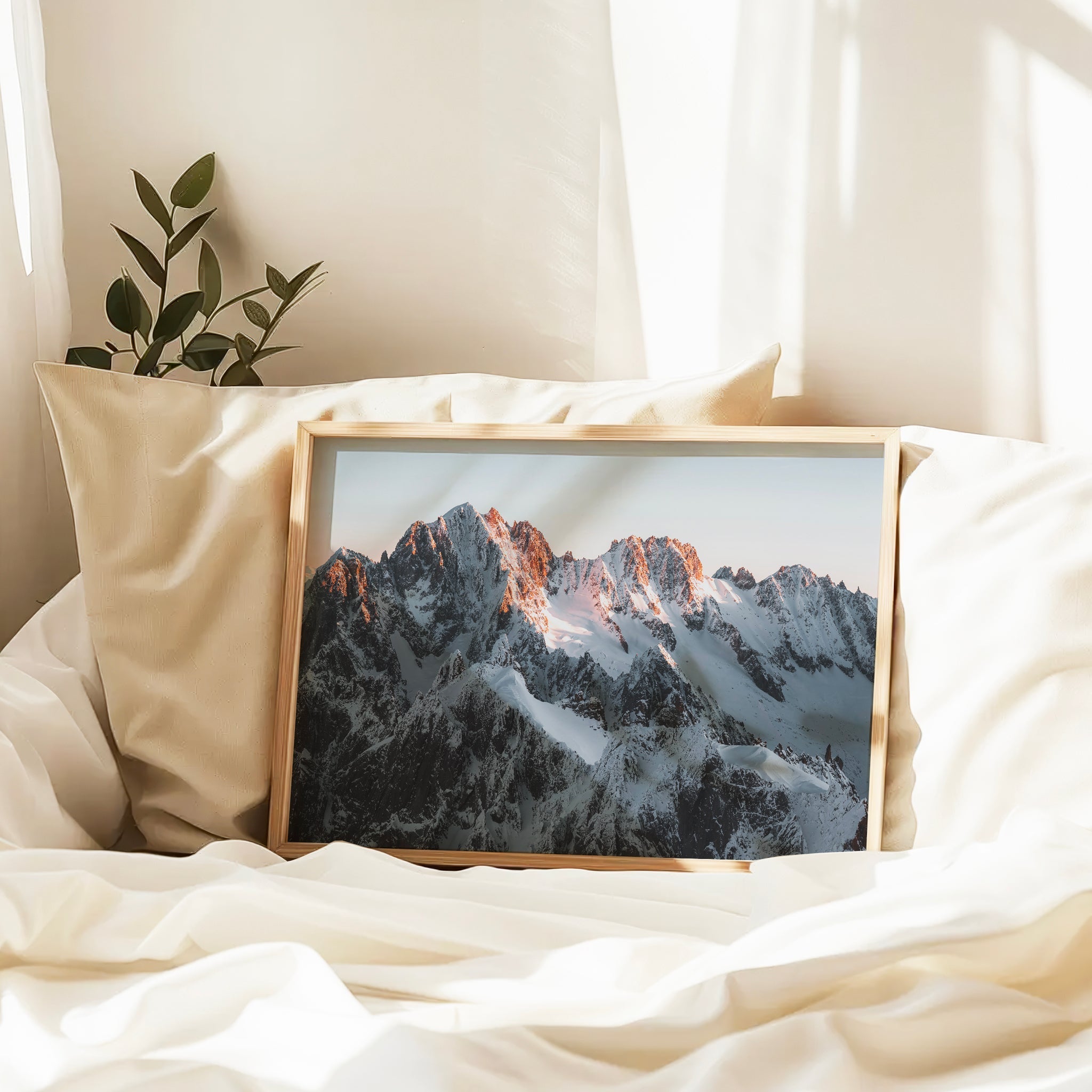 Chamonix Mountain Peaks Print - Aiguille Verte & Les Droites